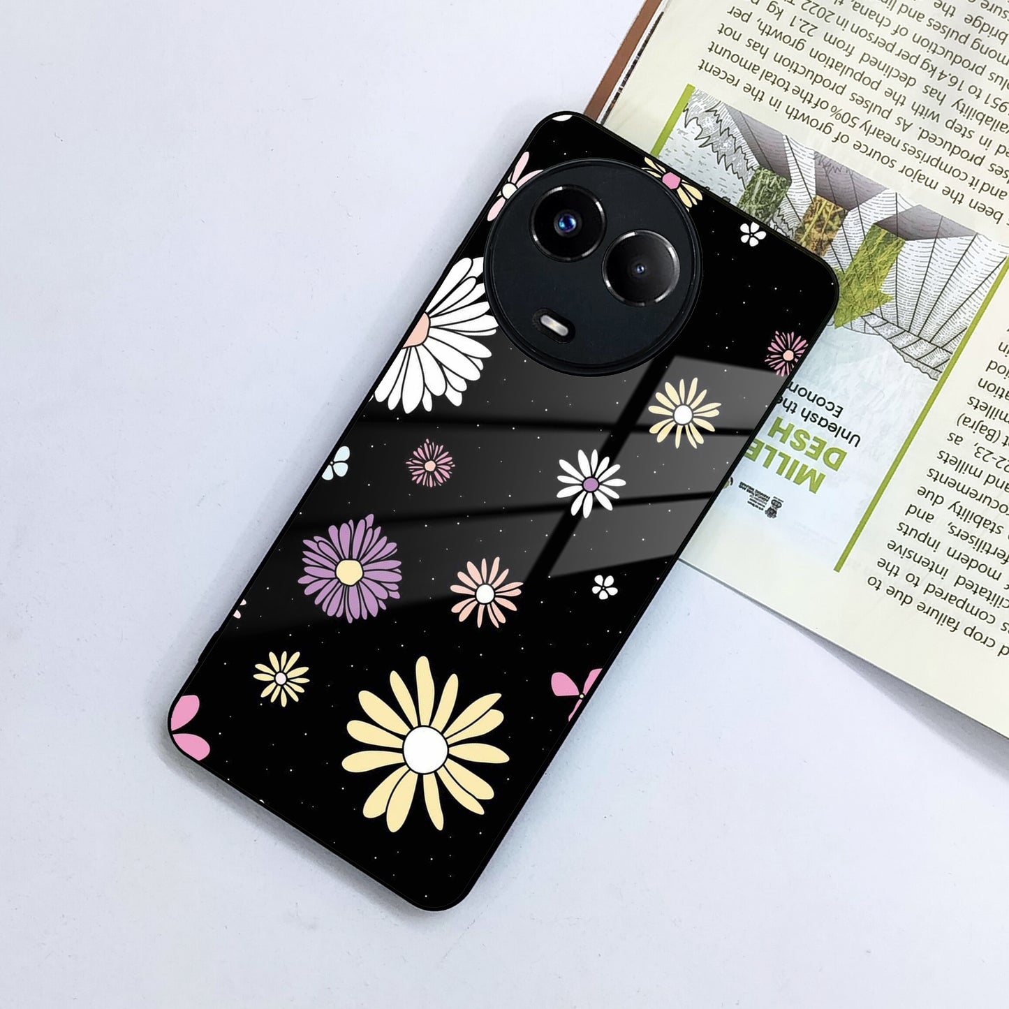 Seamless Floral Print Glass Case Cover For Realme/Narzo ShopOnCliQ