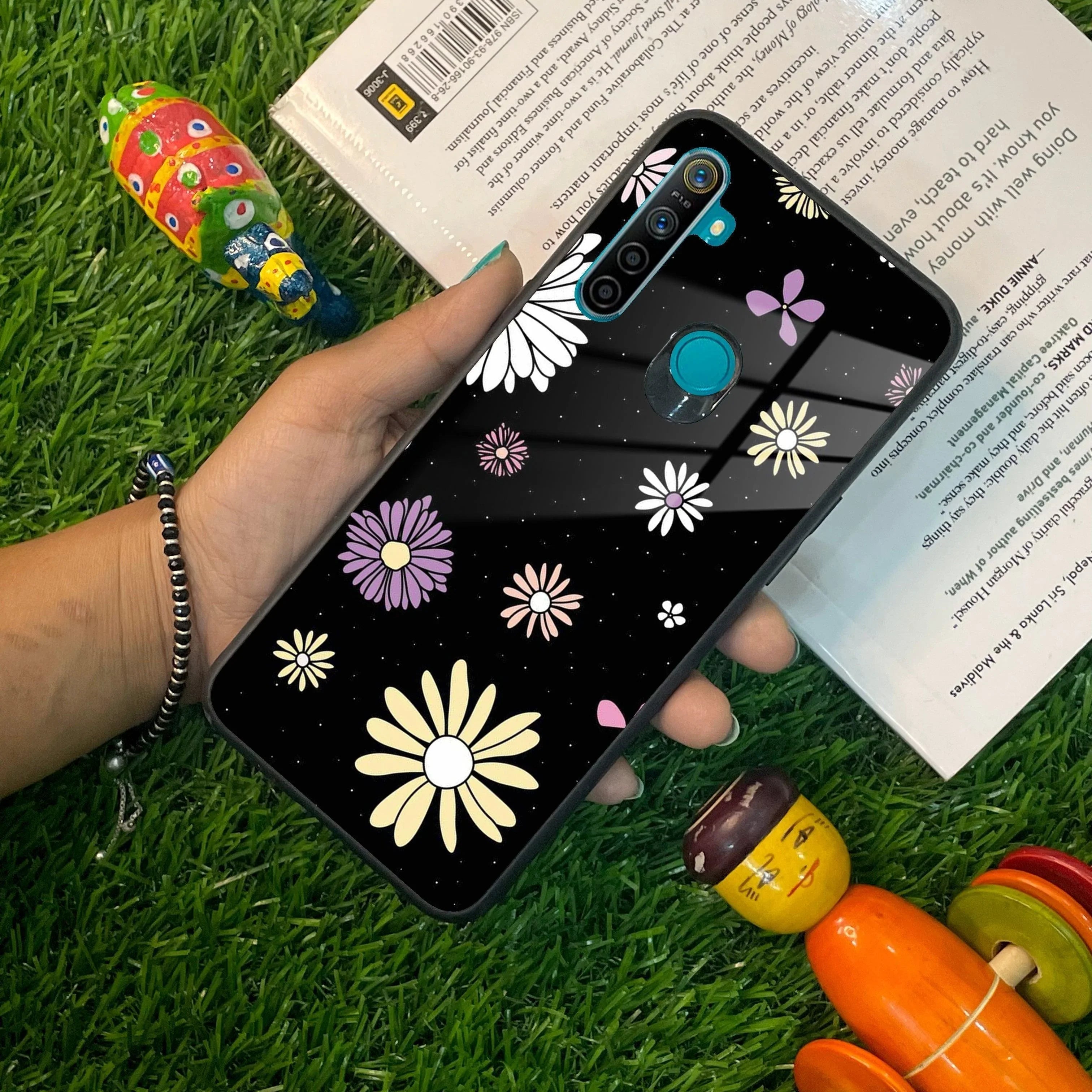 Seamless Floral Print Glass Case Cover For Realme/Narzo - ShopOnCliQ