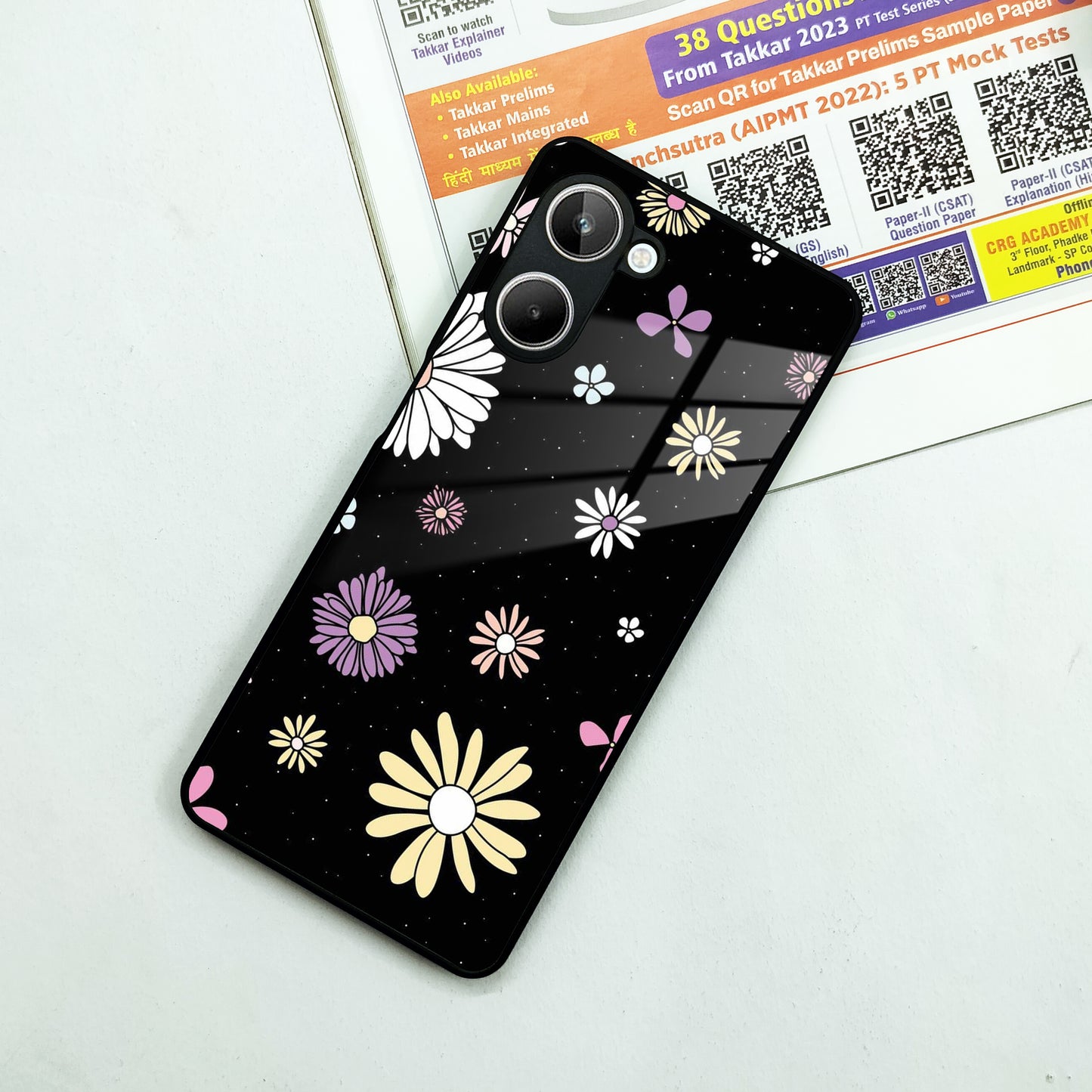 Seamless Floral Print Glass Case Cover For Realme/Narzo ShopOnCliQ