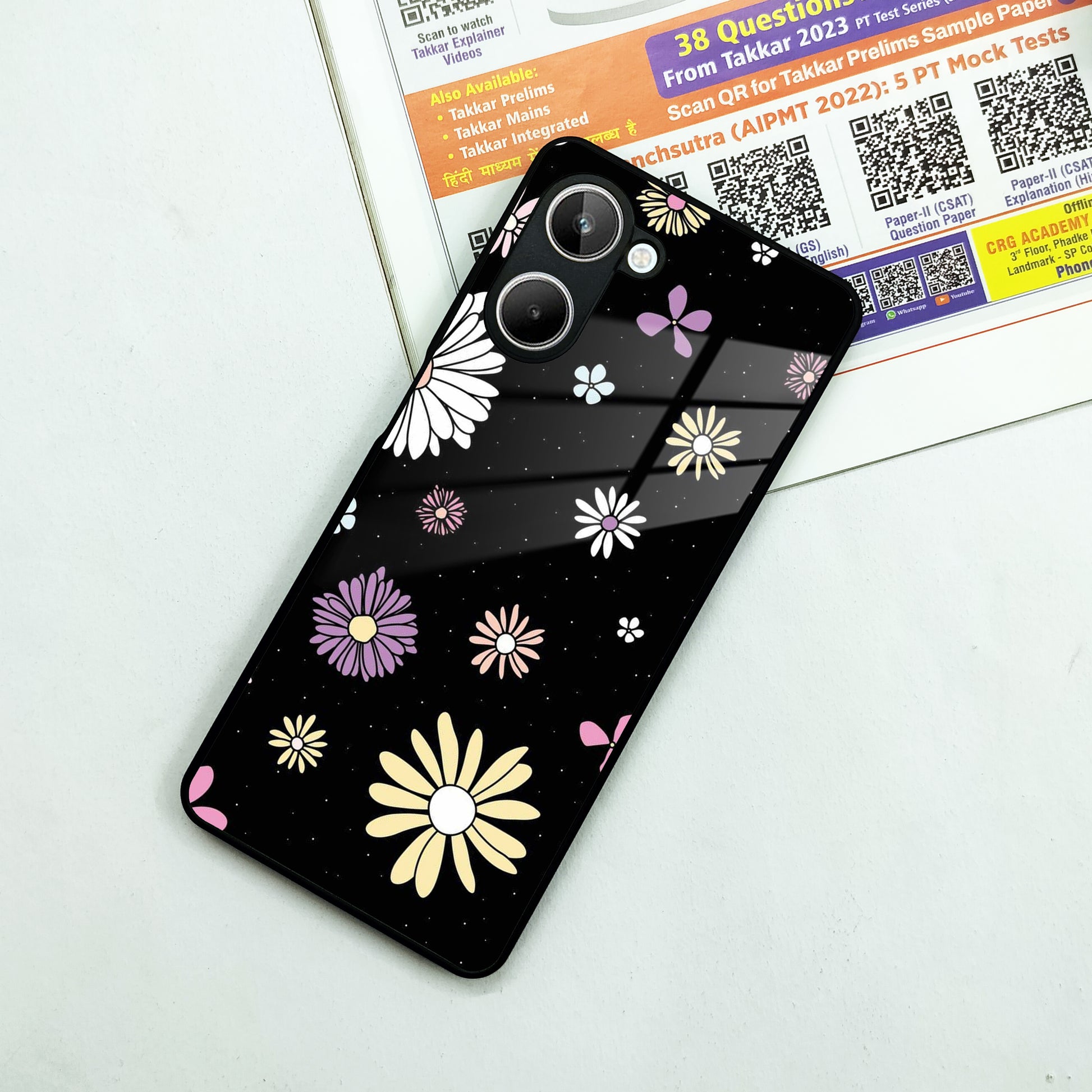 Seamless Floral Print Glass Case Cover For Realme/Narzo ShopOnCliQ