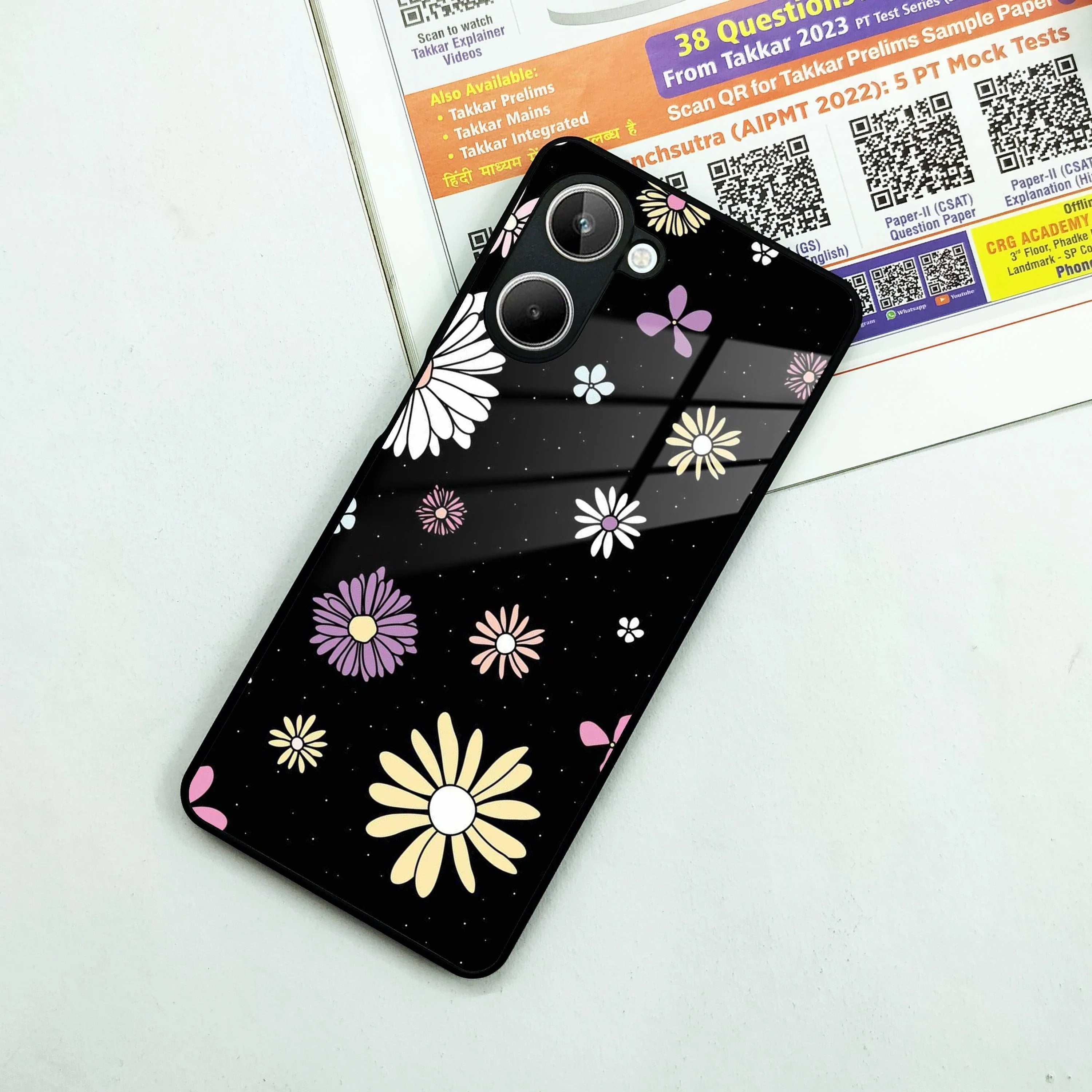 Seamless Floral Print Glass Case Cover For Realme/Narzo - ShopOnCliQ