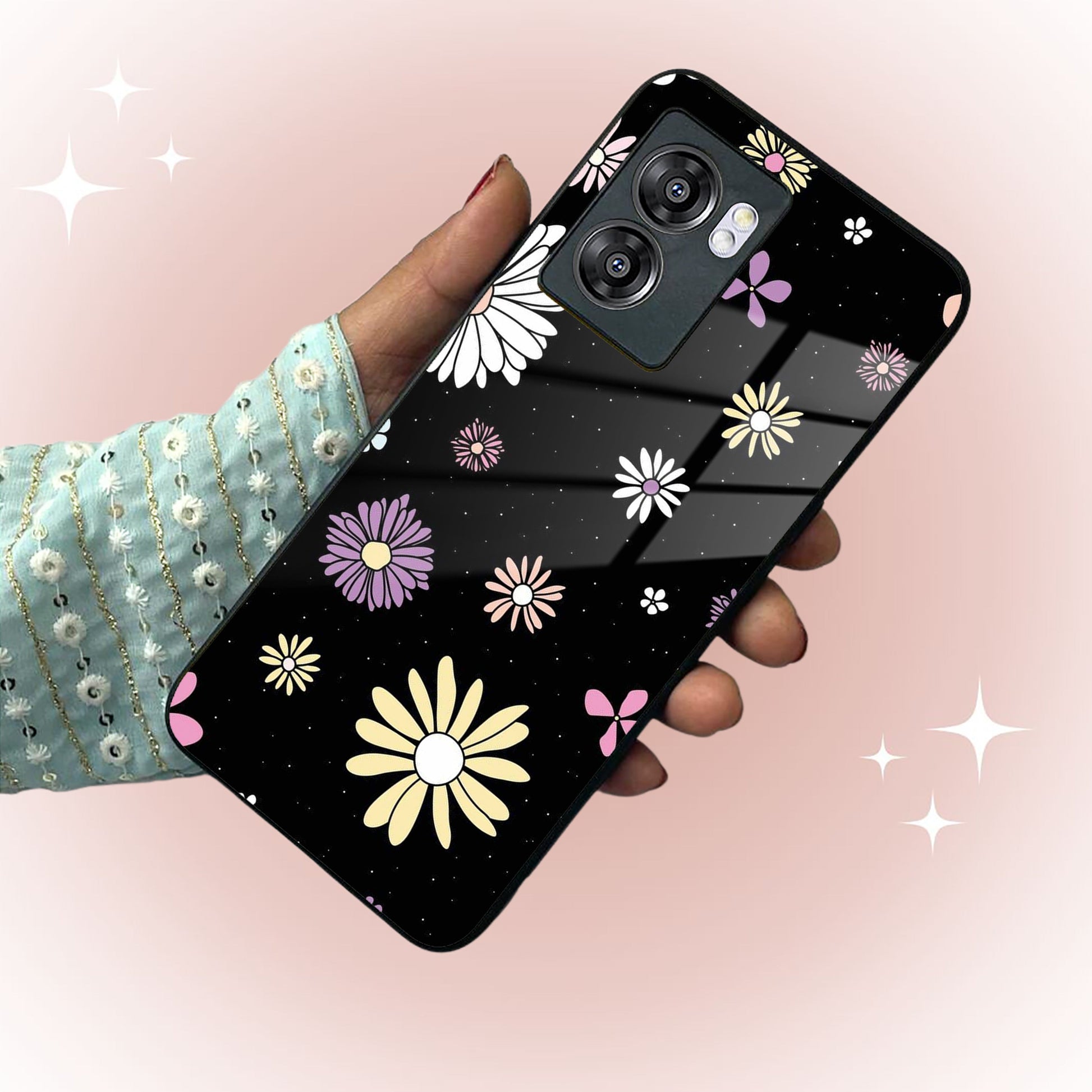 Seamless Floral Print Glass Case Cover For Realme/Narzo ShopOnCliQ