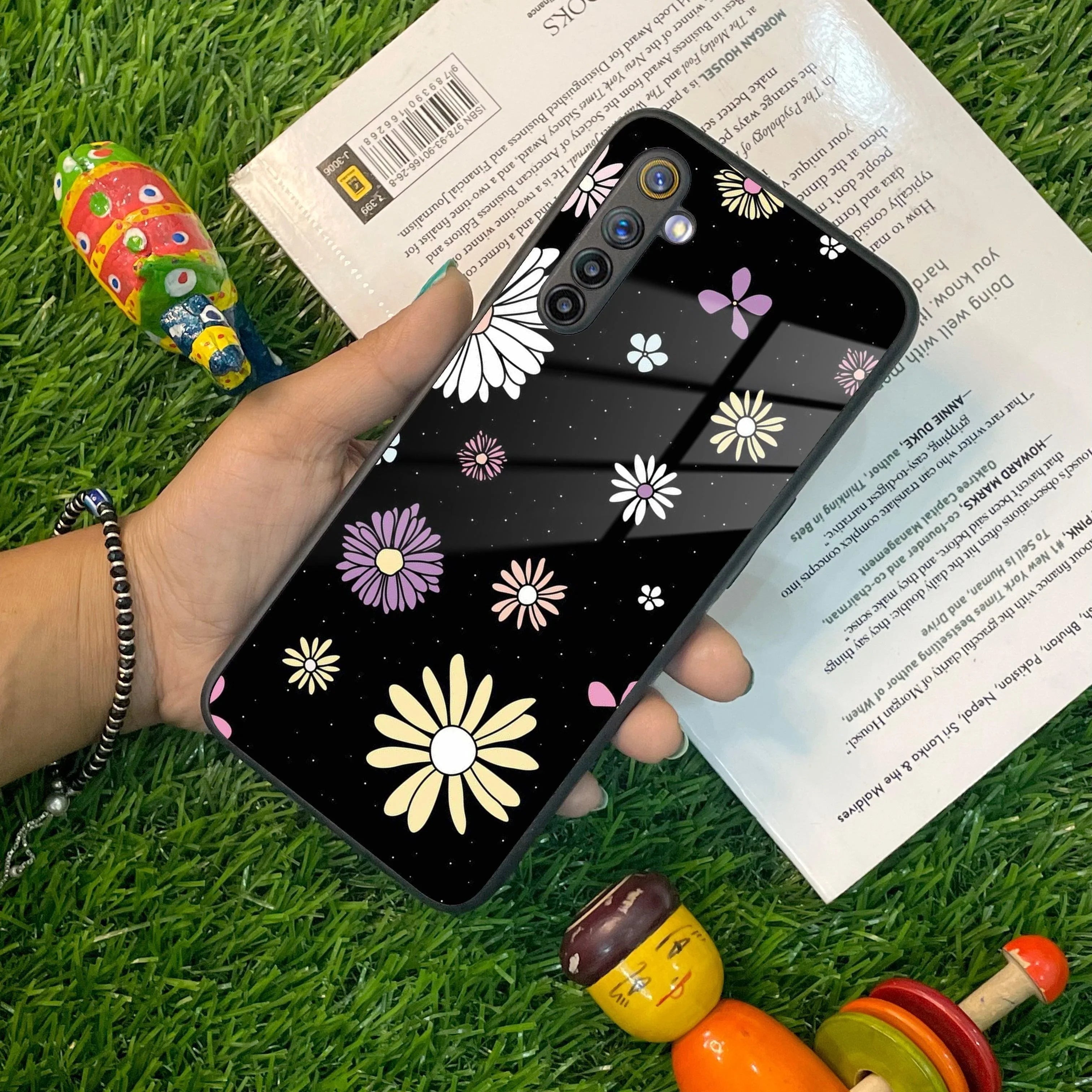 Seamless Floral Print Glass Case Cover For Realme/Narzo - ShopOnCliQ