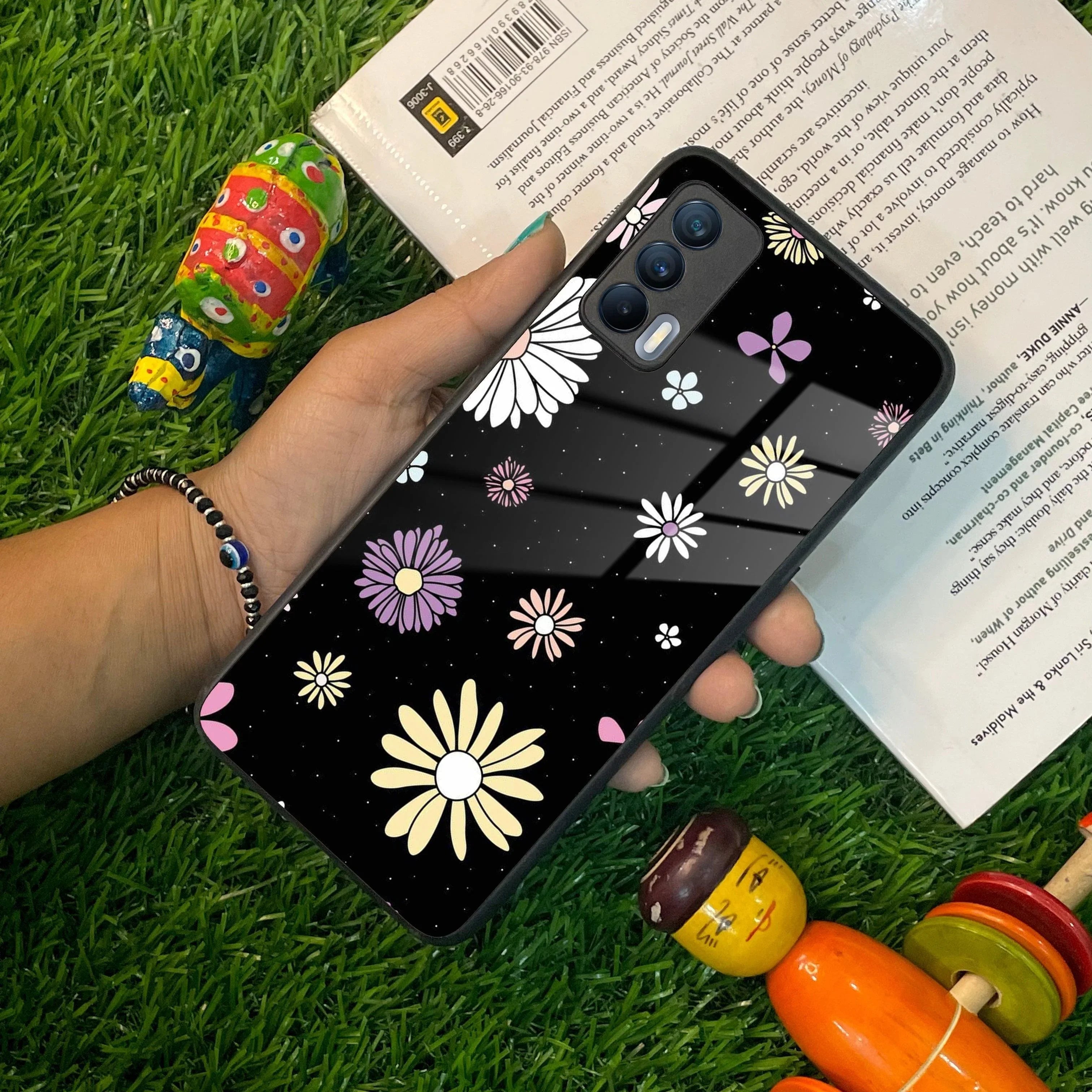 Seamless Floral Print Glass Case Cover For Realme/Narzo - ShopOnCliQ
