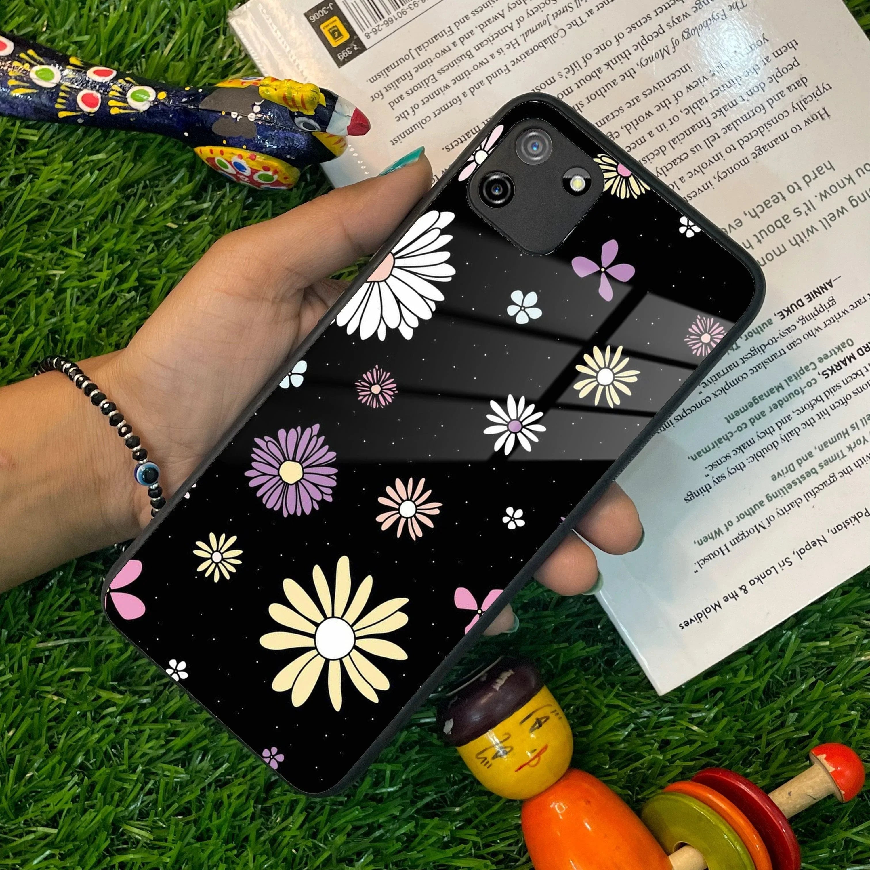 Seamless Floral Print Glass Case Cover For Realme/Narzo - ShopOnCliQ
