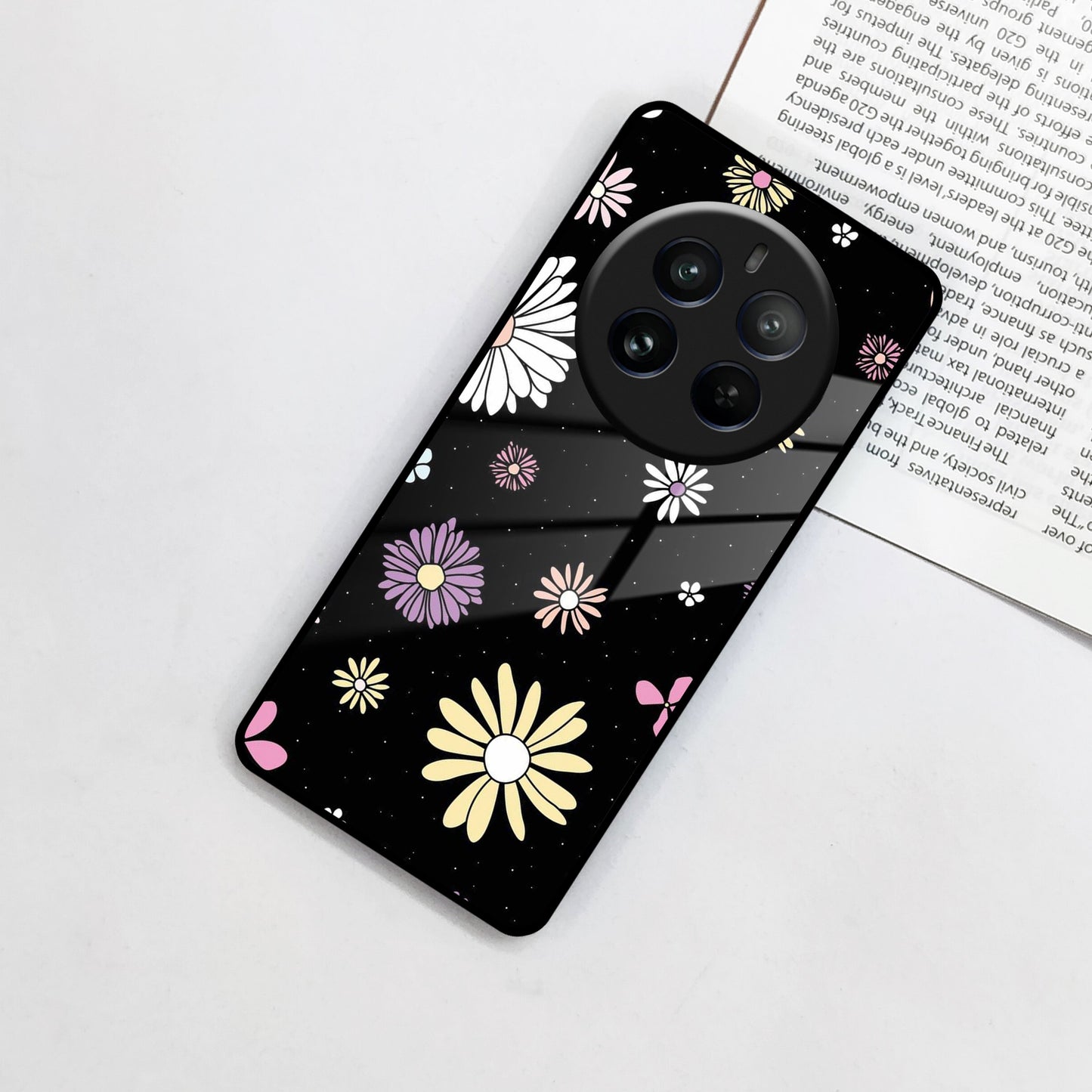 Seamless Floral Print Glass Case Cover For Realme/Narzo ShopOnCliQ