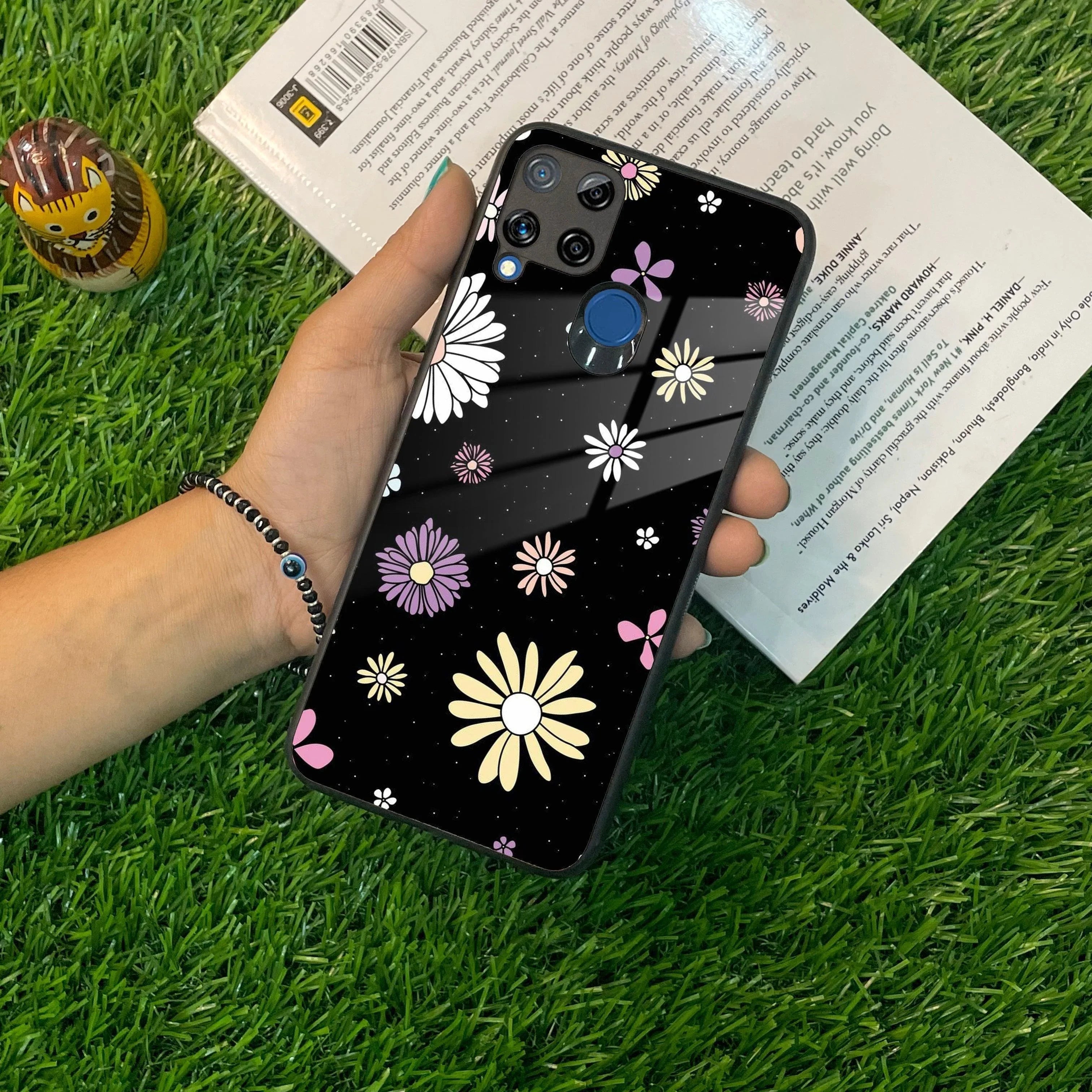 Seamless Floral Print Glass Case Cover For Realme/Narzo - ShopOnCliQ