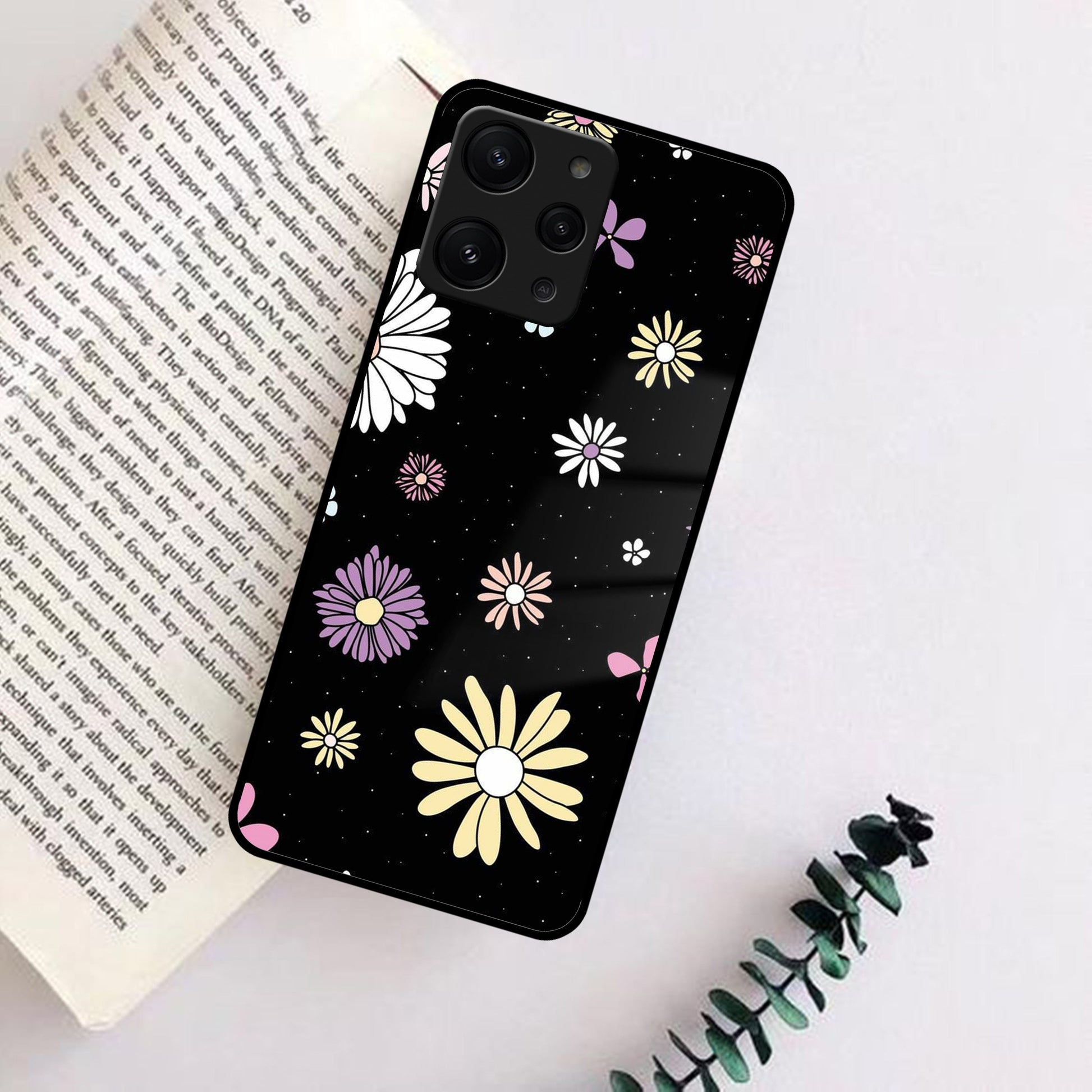 Seamless Floral Print Glass Case Cover For Redmi/Xiaomi ShopOnCliQ