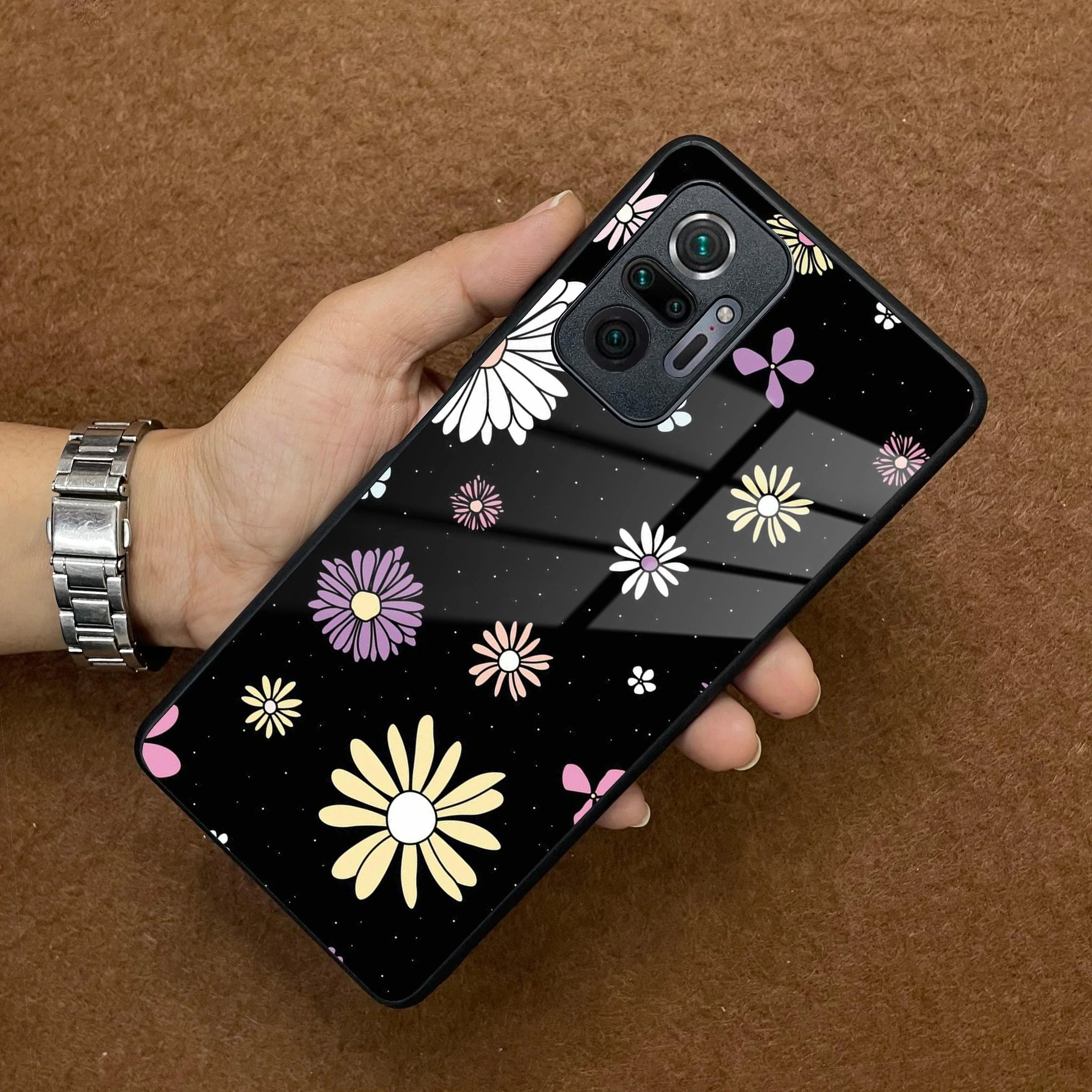 Seamless Floral Print Glass Case Cover For Redmi/Xiaomi - ShopOnCliQ
