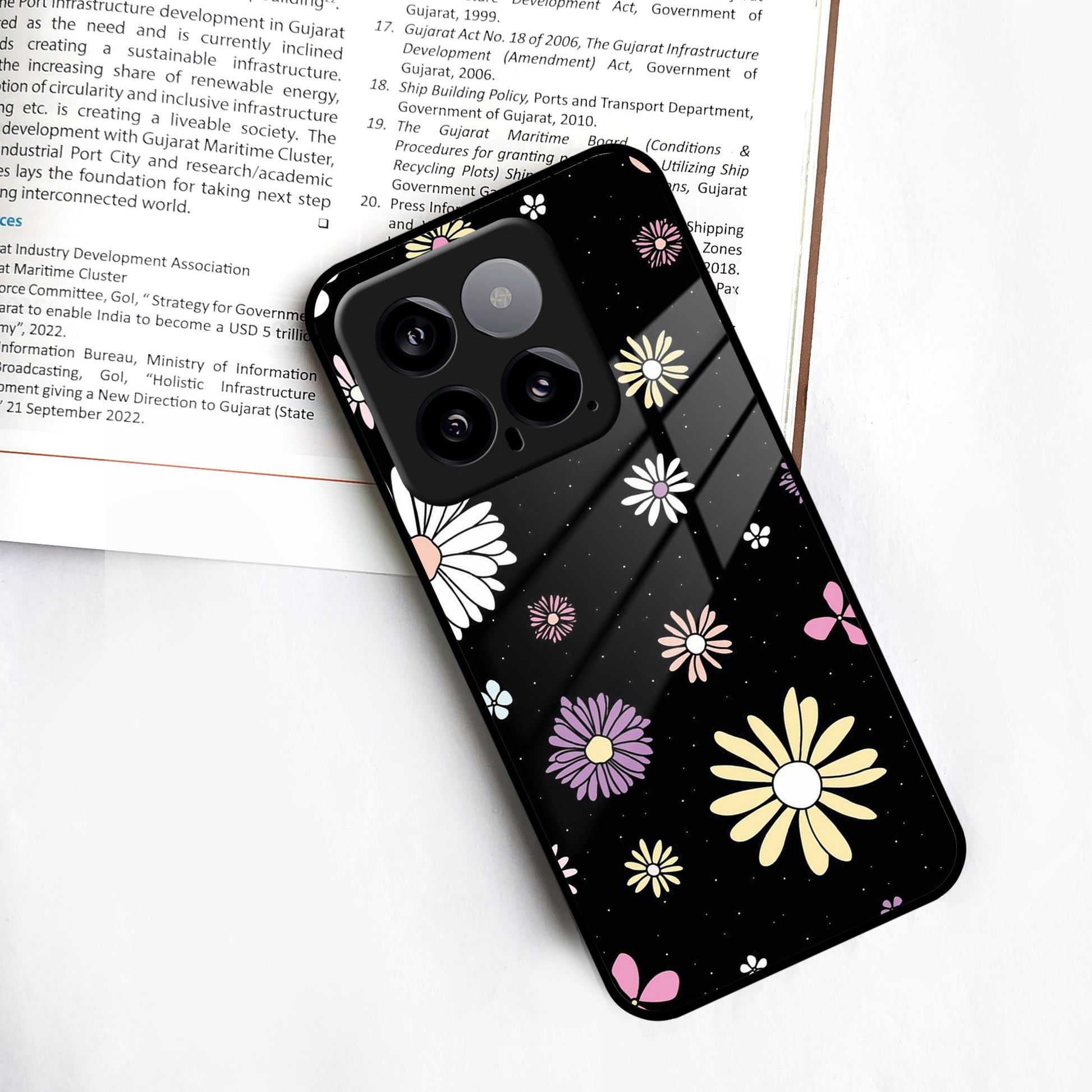 Seamless Floral Print Glass Case Cover For Redmi/Xiaomi ShopOnCliQ