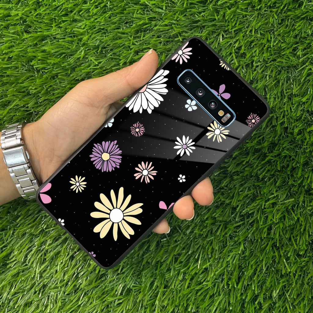 Seamless Floral Print Glass Case Cover For Samsung - ShopOnCliQ