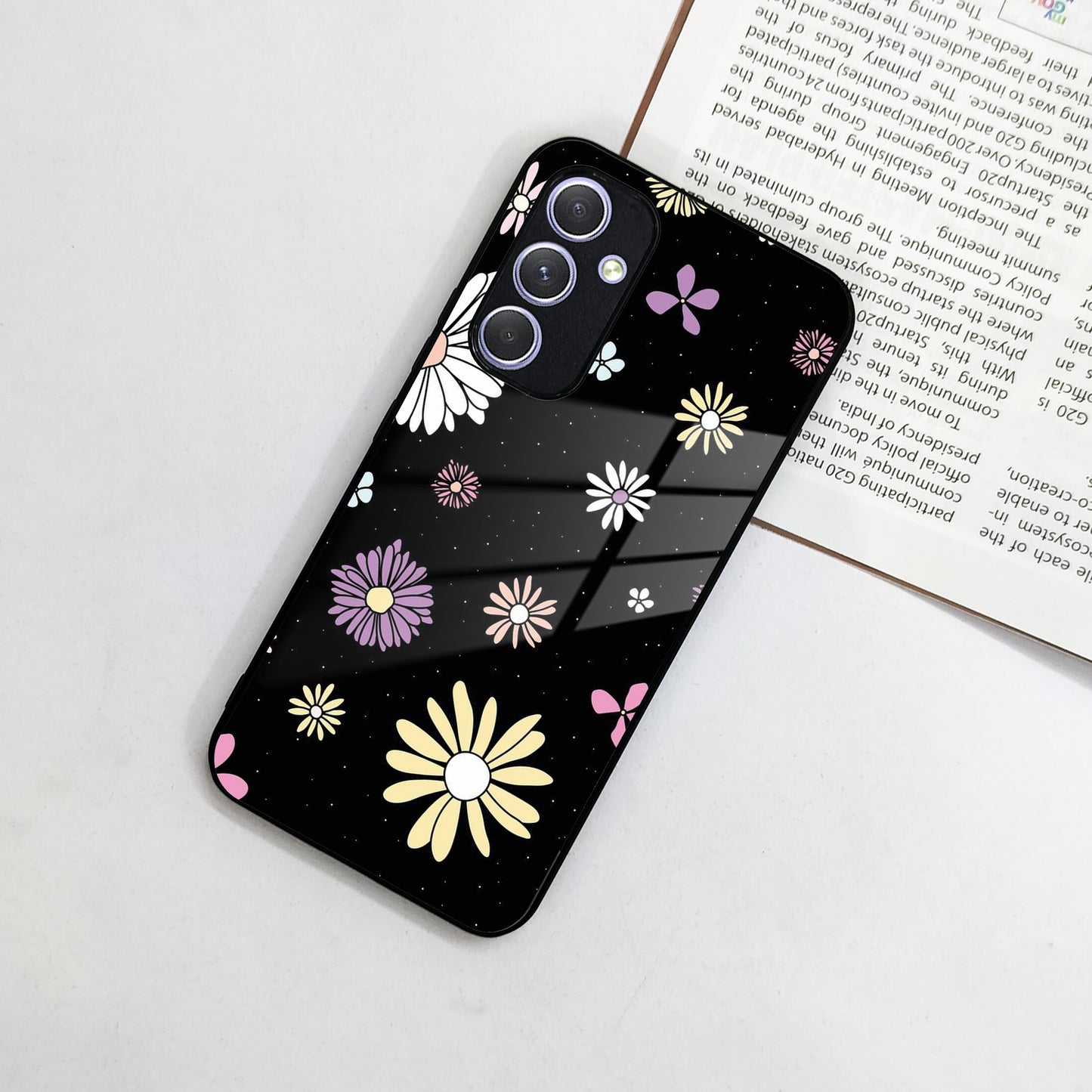 Seamless Floral Print Glass Case Cover For Samsung ShopOnCliQ