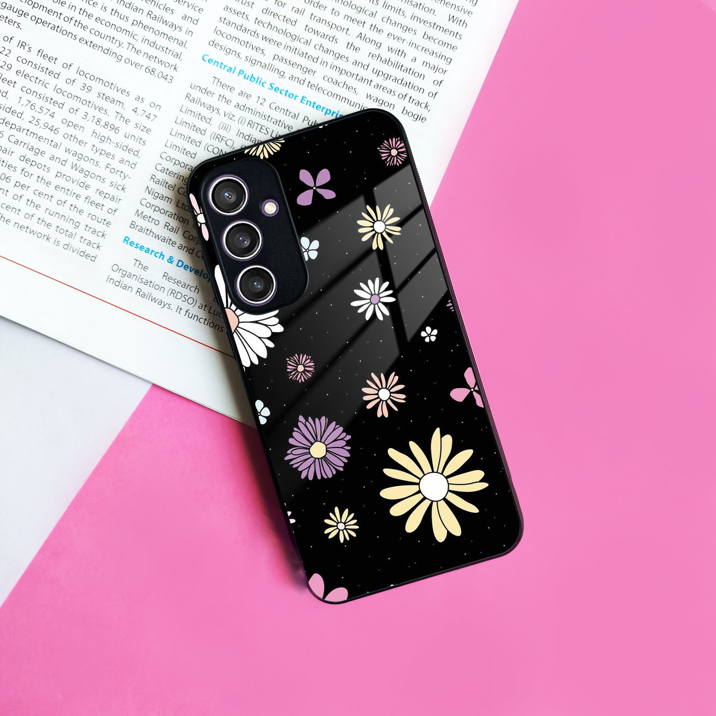 Seamless Floral Print Glass Case Cover For Samsung ShopOnCliQ