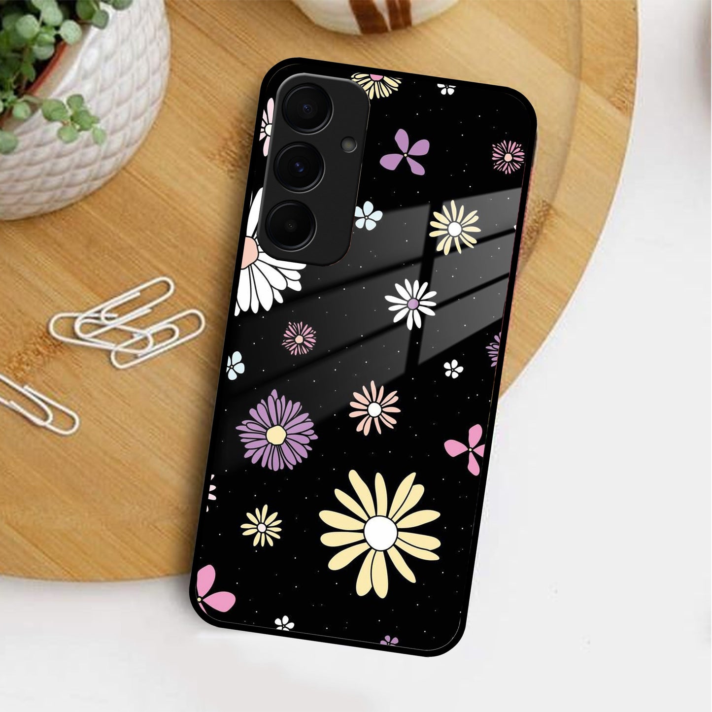 Seamless Floral Print Glass Case Cover For Samsung ShopOnCliQ