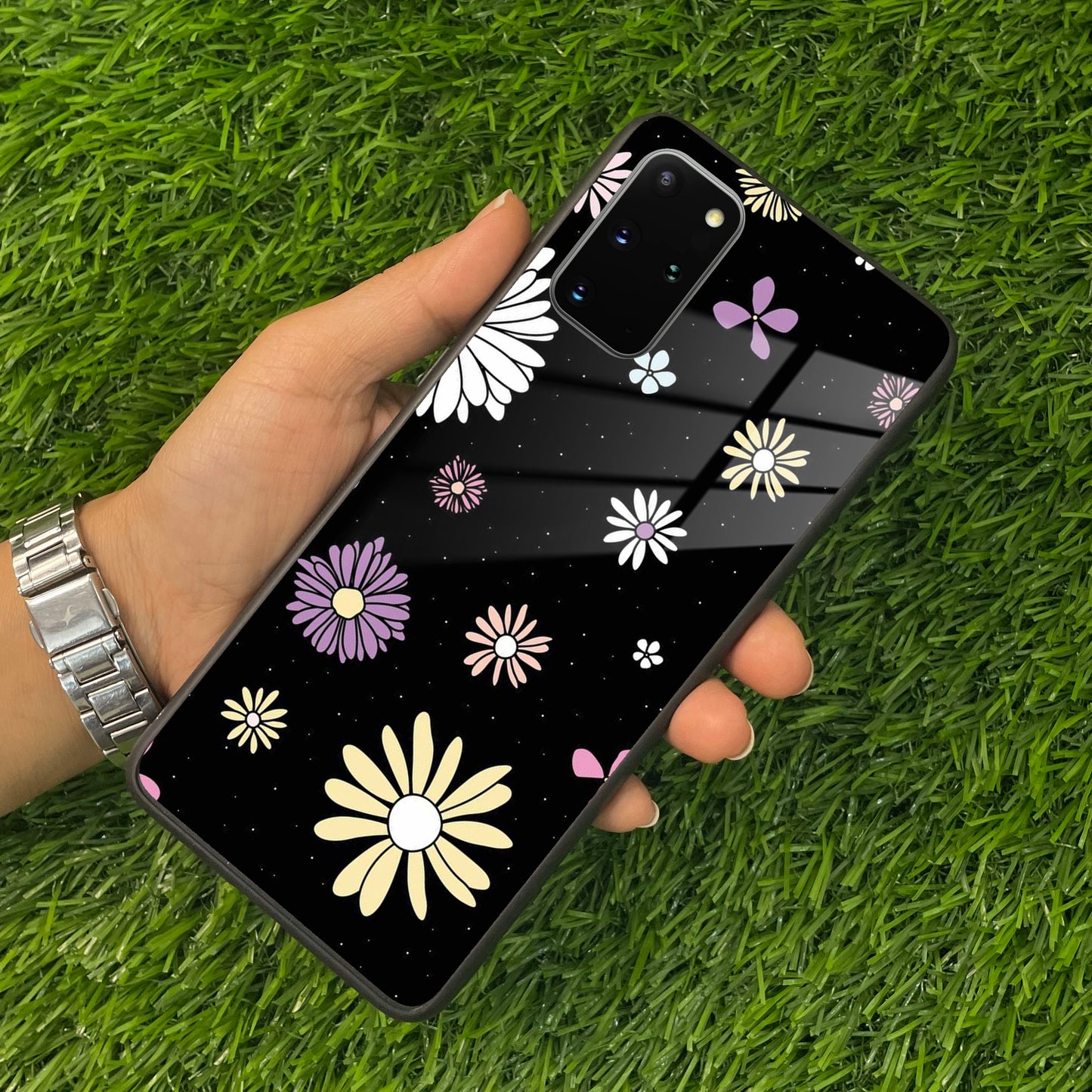 Seamless Floral Print Glass Case Cover For Samsung ShopOnCliQ