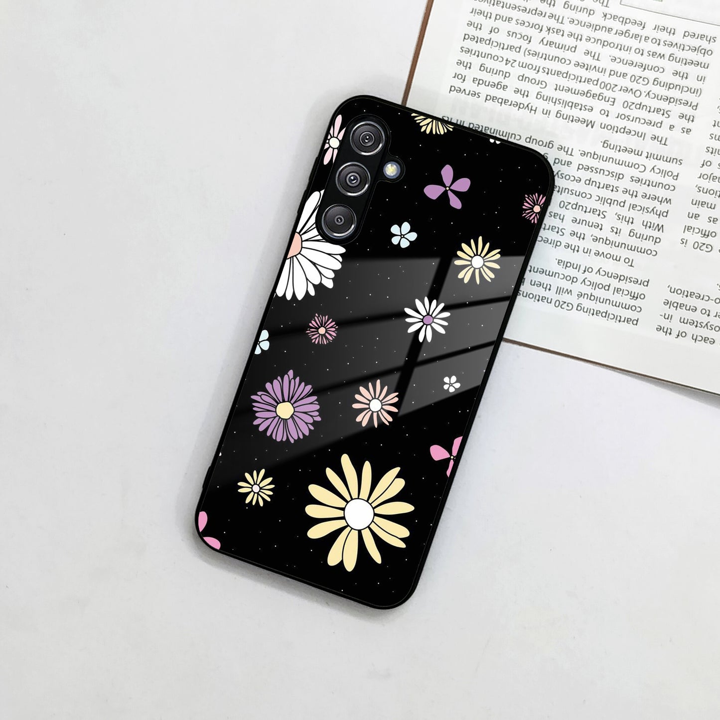 Seamless Floral Print Glass Case Cover For Samsung ShopOnCliQ