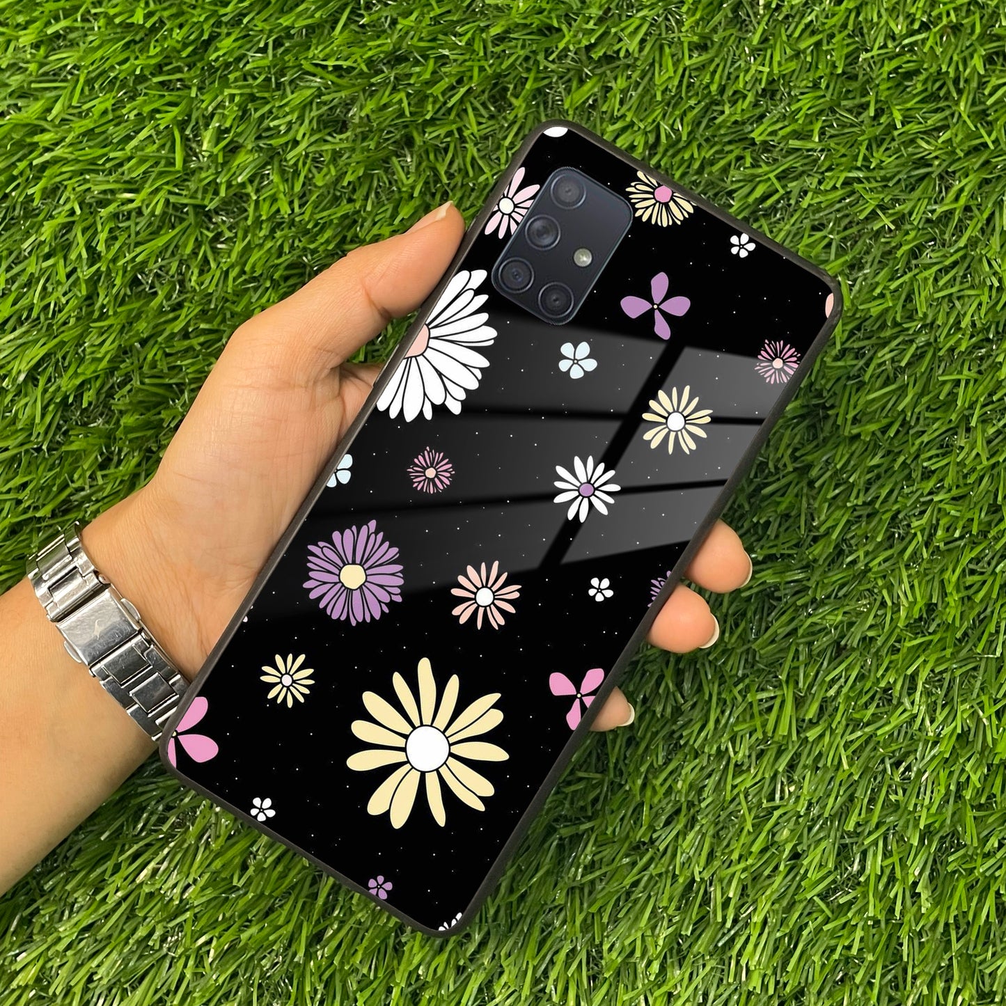 Seamless Floral Print Glass Case Cover For Samsung ShopOnCliQ