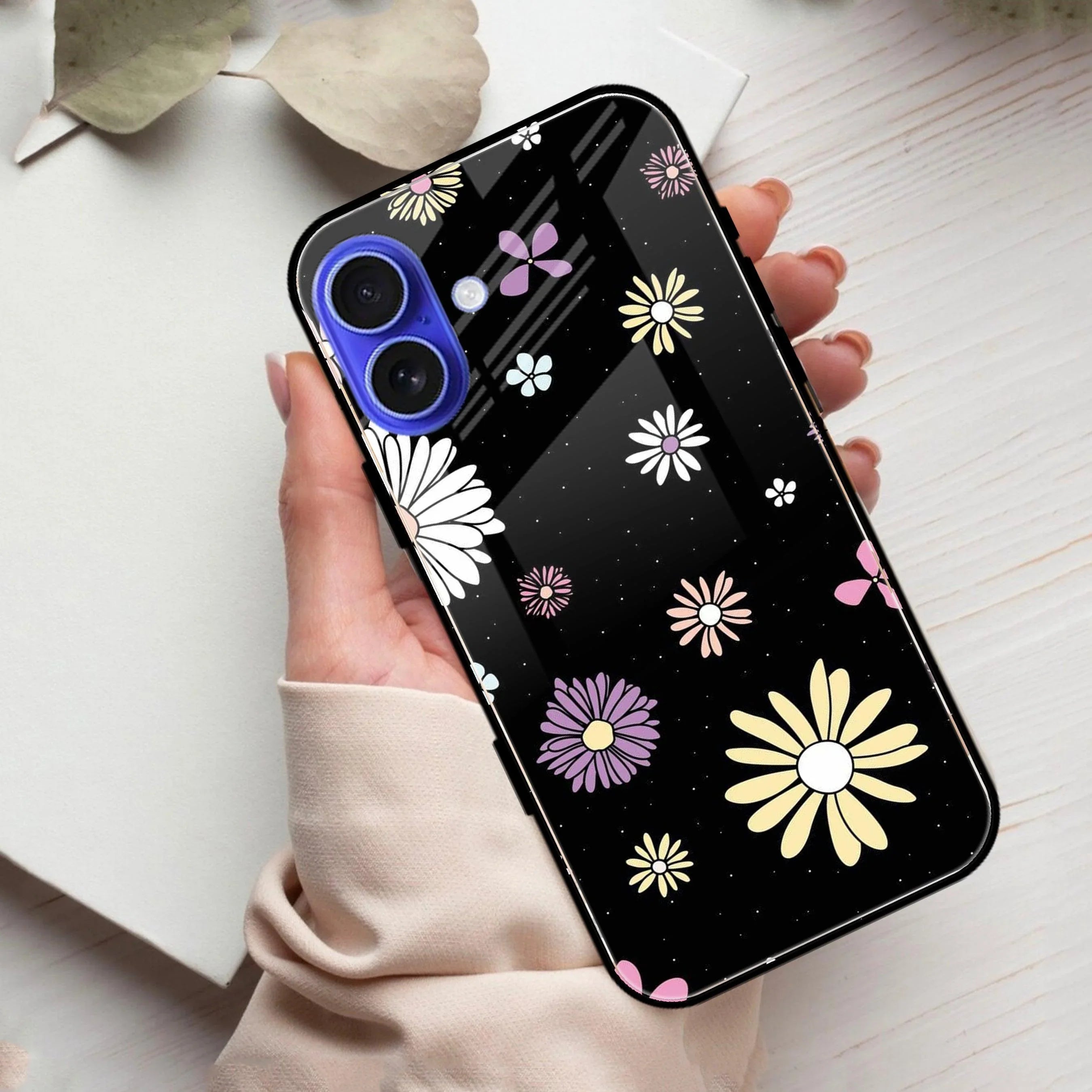 Seamless Floral Print Glass Case Cover For iPhone - ShopOnCliQ