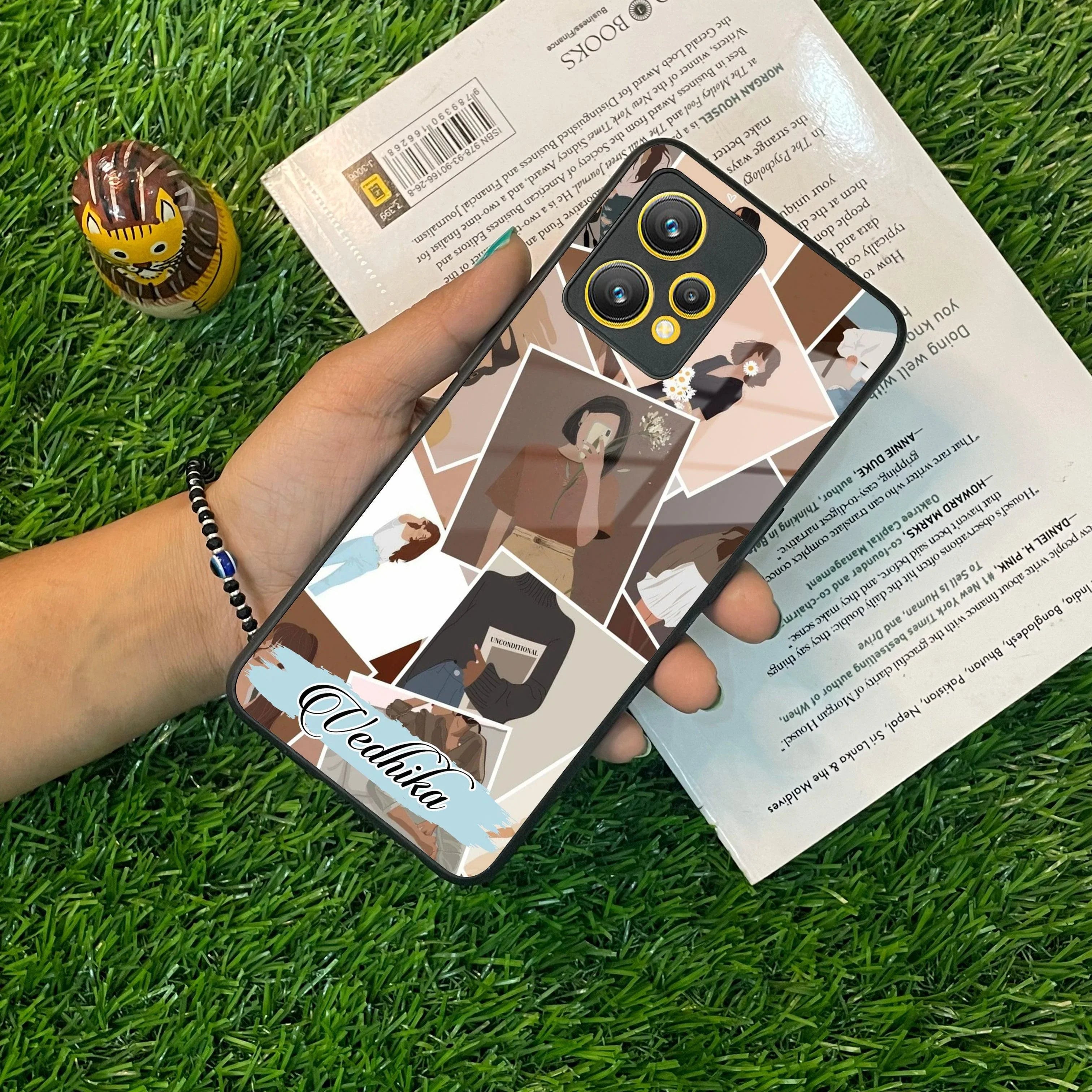 Selfie Girl Collage Glass Case Cover For Realme/Narzo - ShopOnCliQ