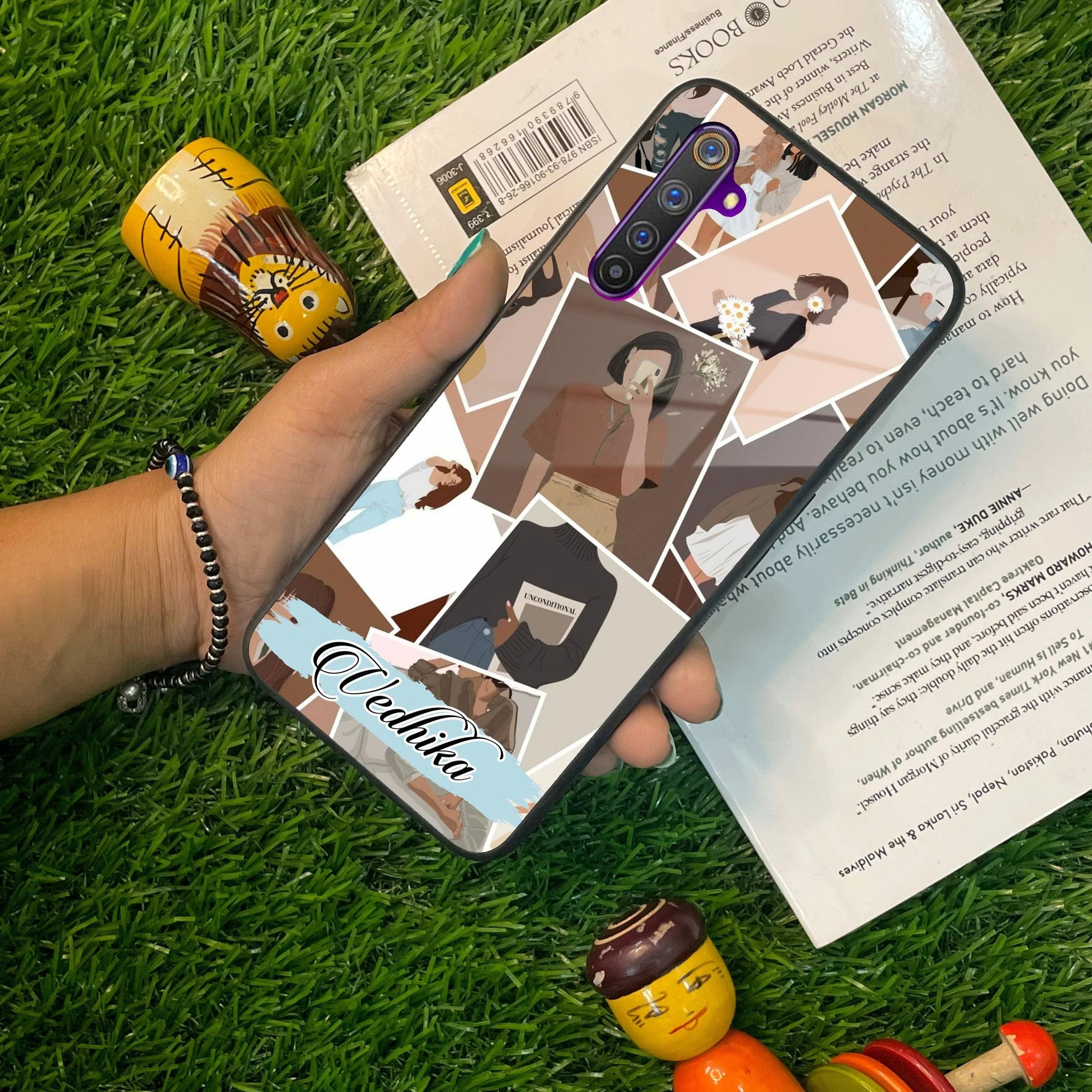 Selfie Girl Collage Glass Case Cover For Realme/Narzo - ShopOnCliQ