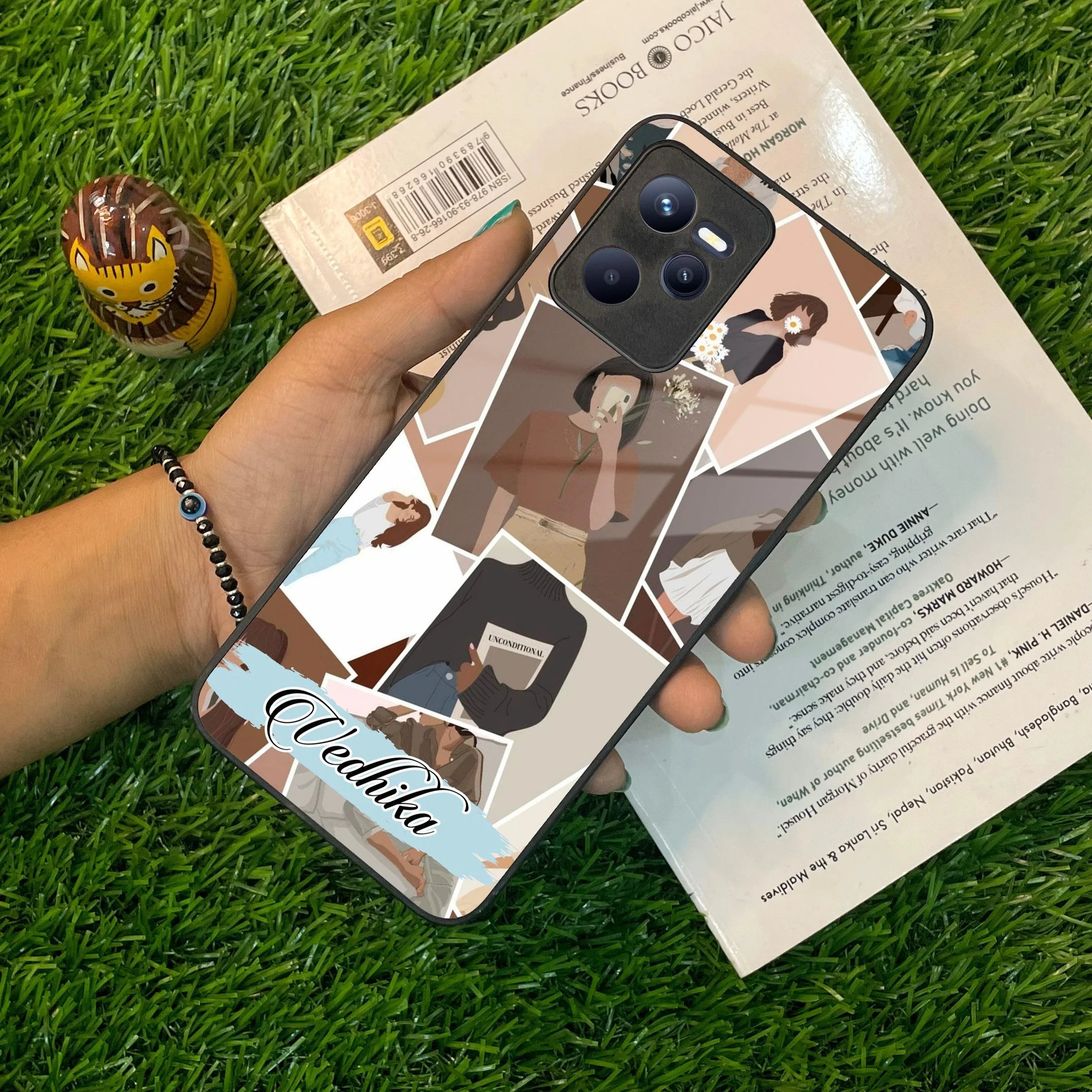 Selfie Girl Collage Glass Case Cover For Realme/Narzo - ShopOnCliQ