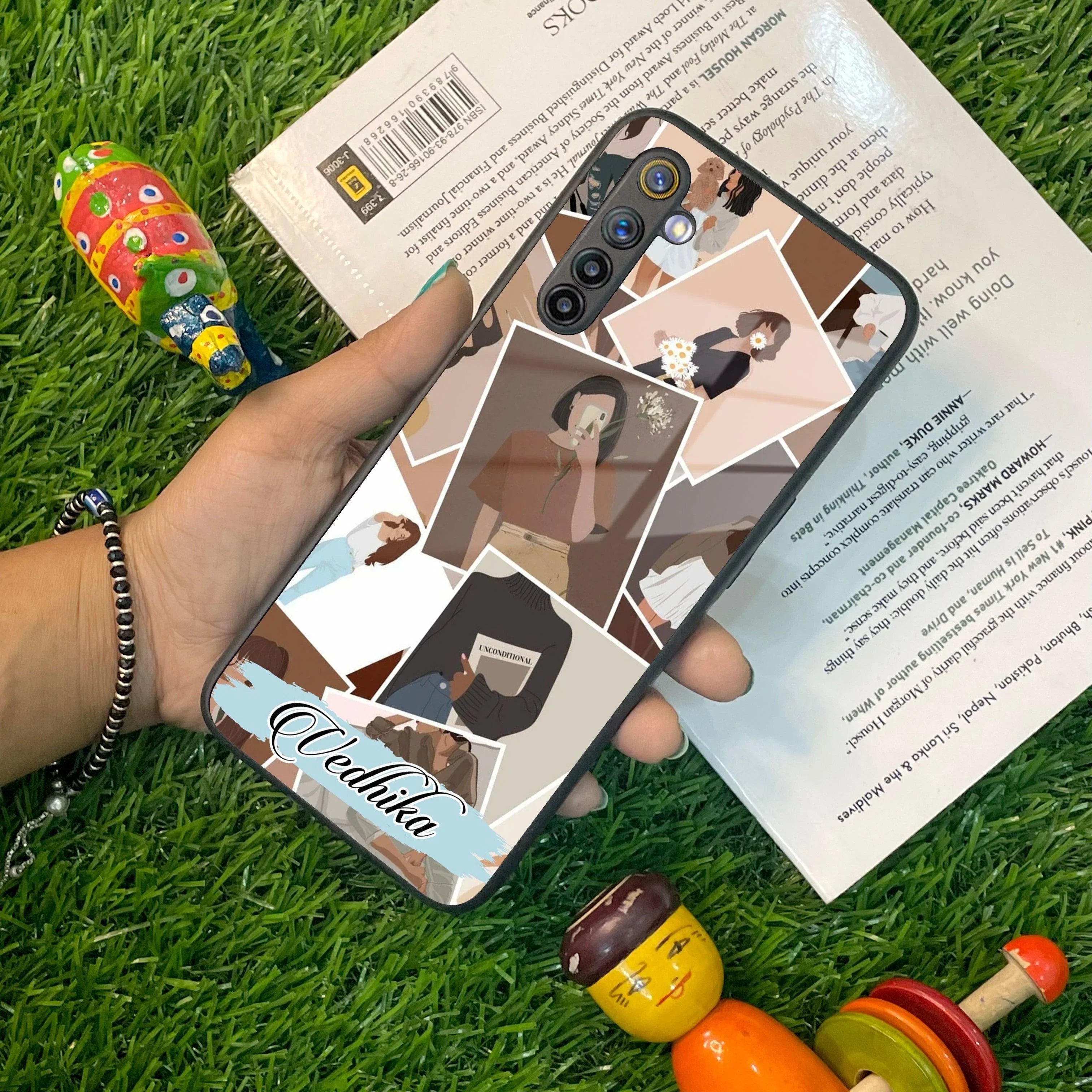 Selfie Girl Collage Glass Case Cover For Realme/Narzo - ShopOnCliQ