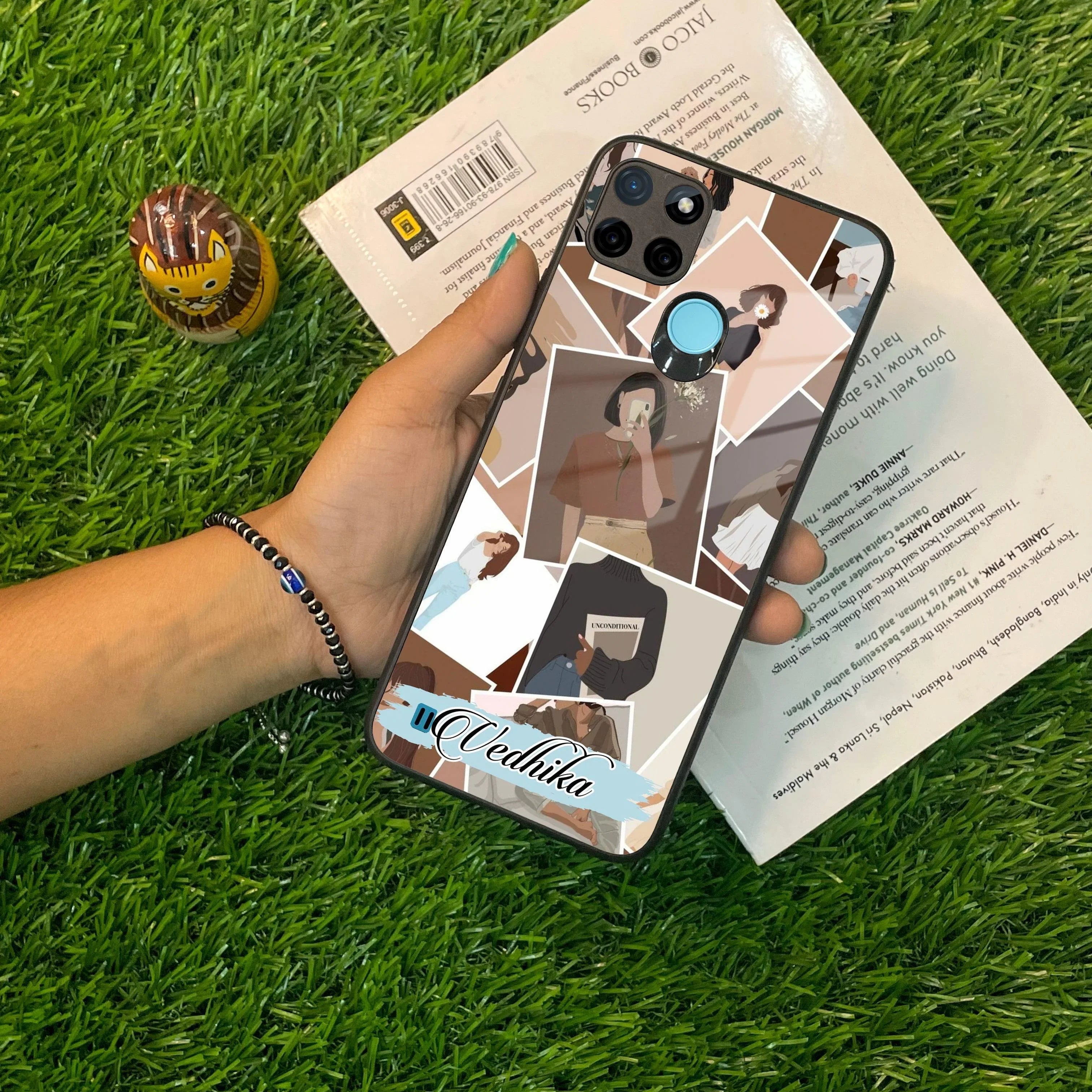 Selfie Girl Collage Glass Case Cover For Realme/Narzo - ShopOnCliQ