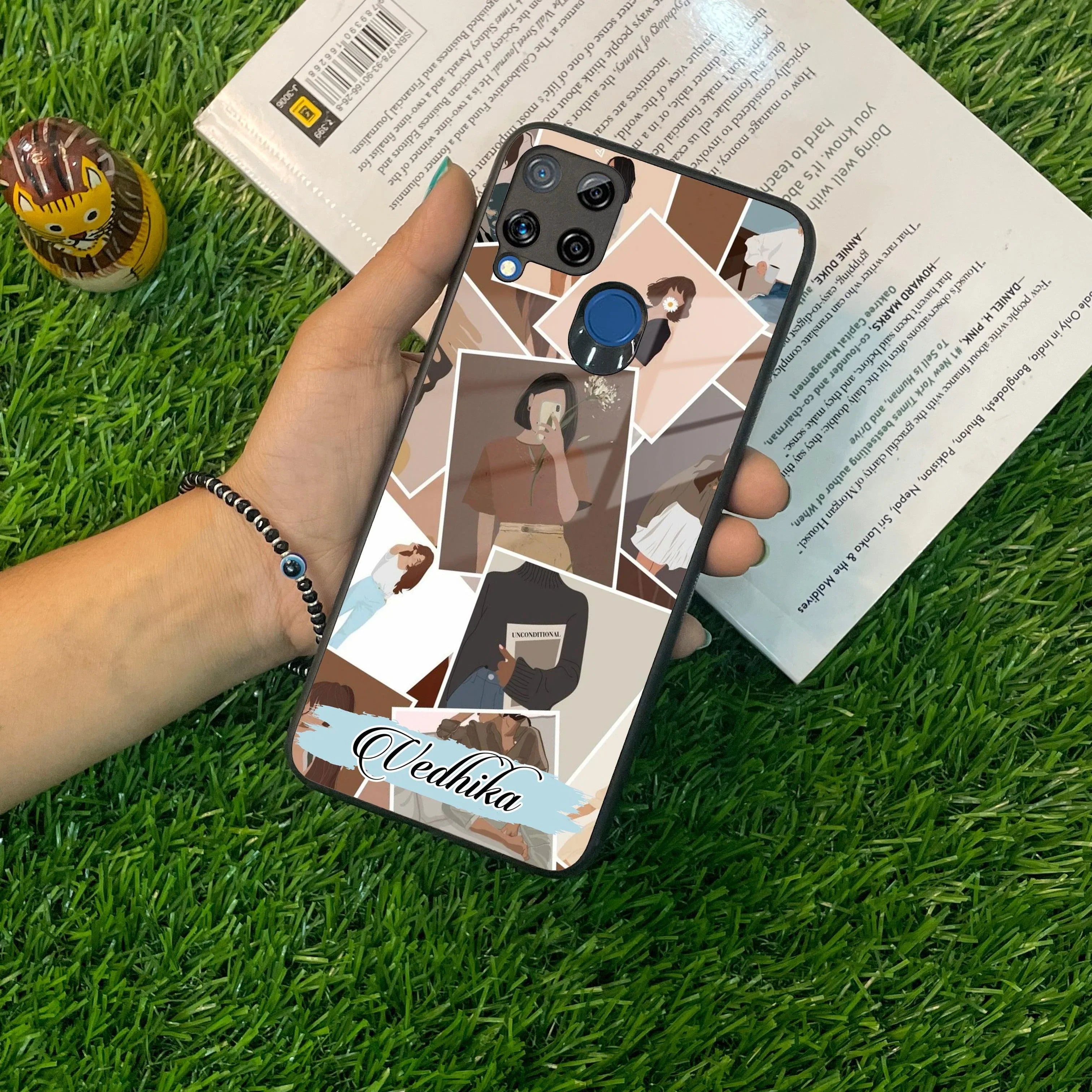 Selfie Girl Collage Glass Case Cover For Realme/Narzo - ShopOnCliQ