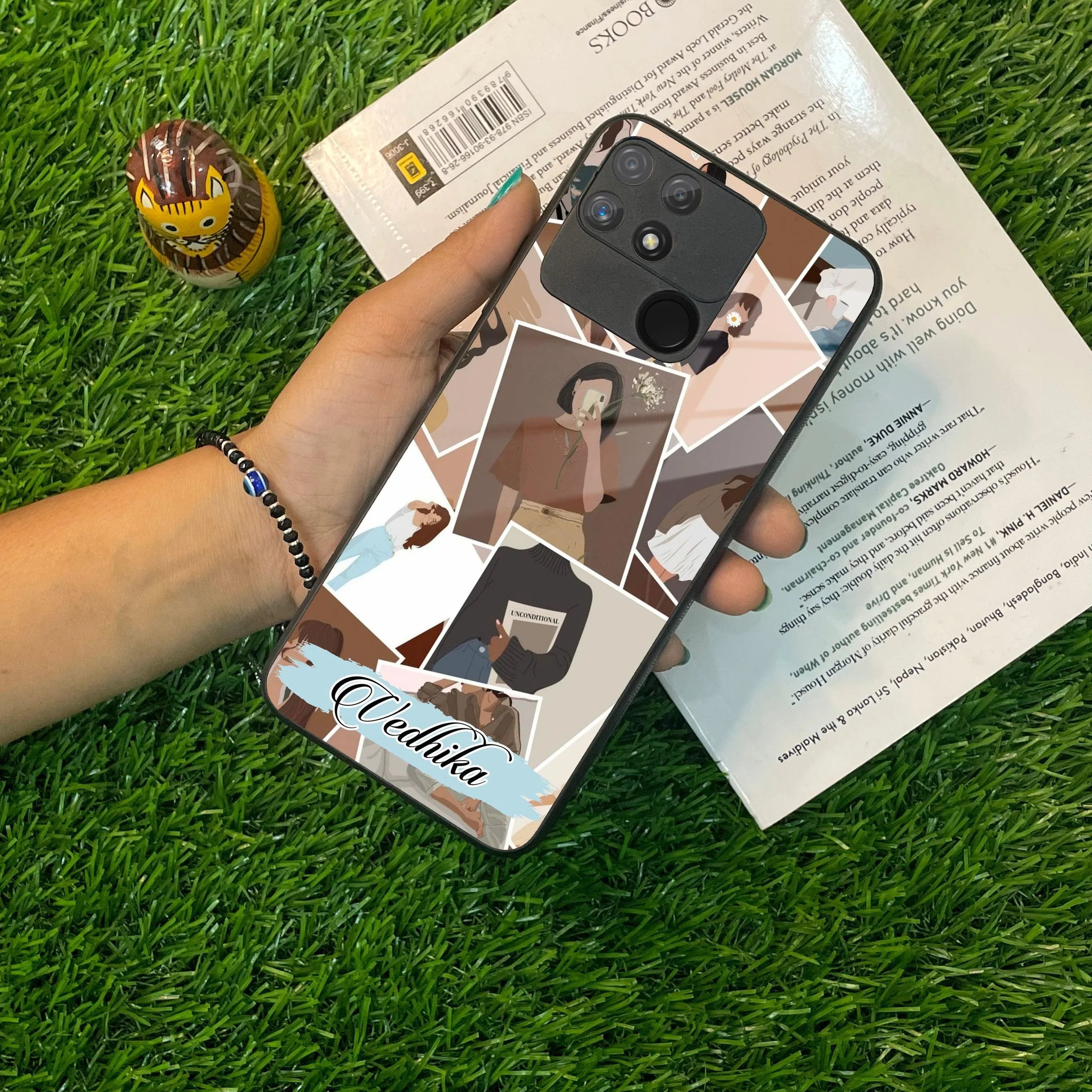 Selfie Girl Collage Glass Case Cover For Realme/Narzo - ShopOnCliQ