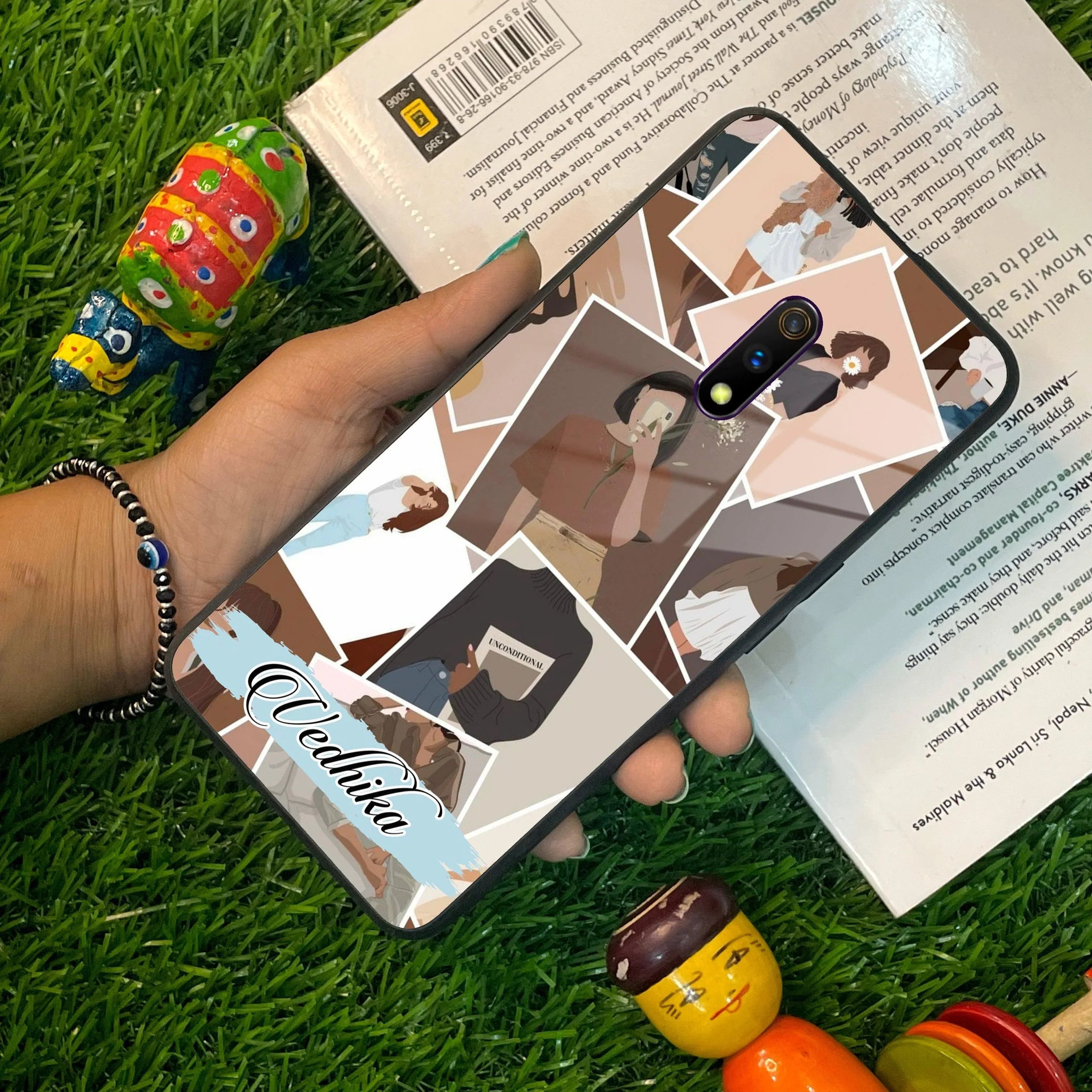 Selfie Girl Collage Glass Case Cover For Realme/Narzo - ShopOnCliQ