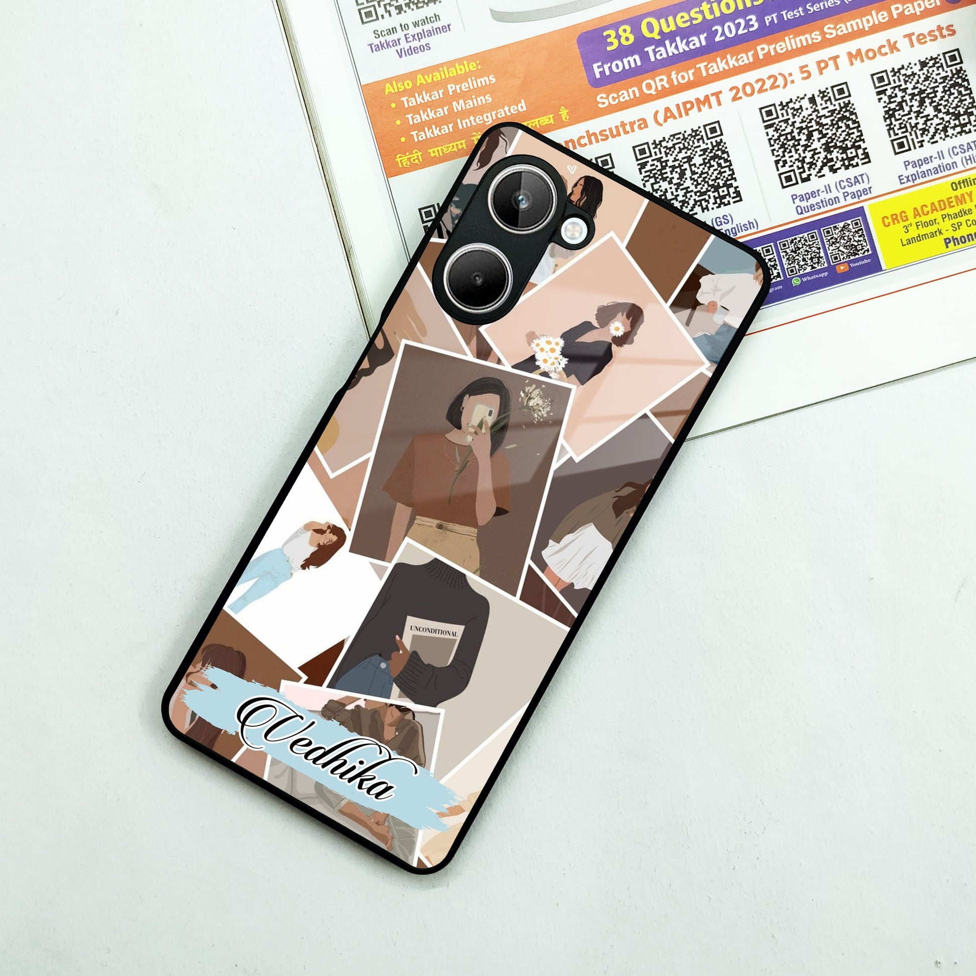 Selfie Girl Collage Glass Case Cover For Realme/Narzo ShopOnCliQ