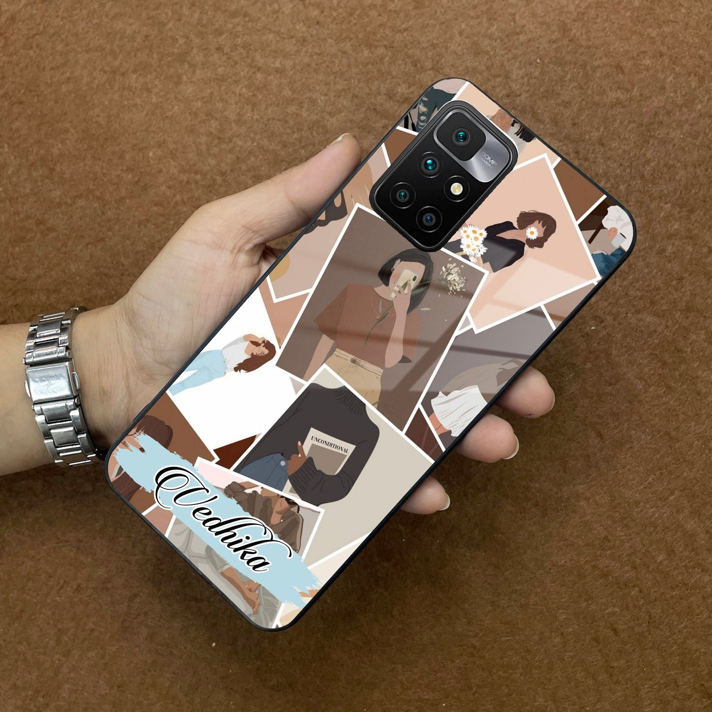 Selfie Girl Collage Glass Case Cover For Redmi/Xiaomi ShopOnCliQ