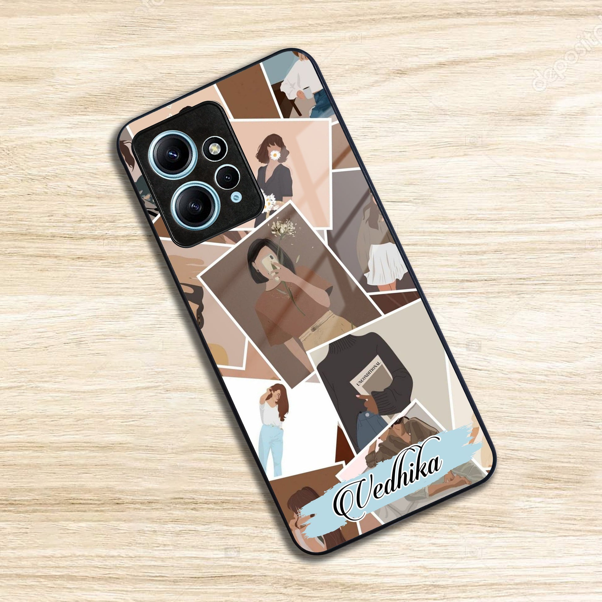 Selfie Girl Collage Glass Case Cover For Redmi/Xiaomi ShopOnCliQ