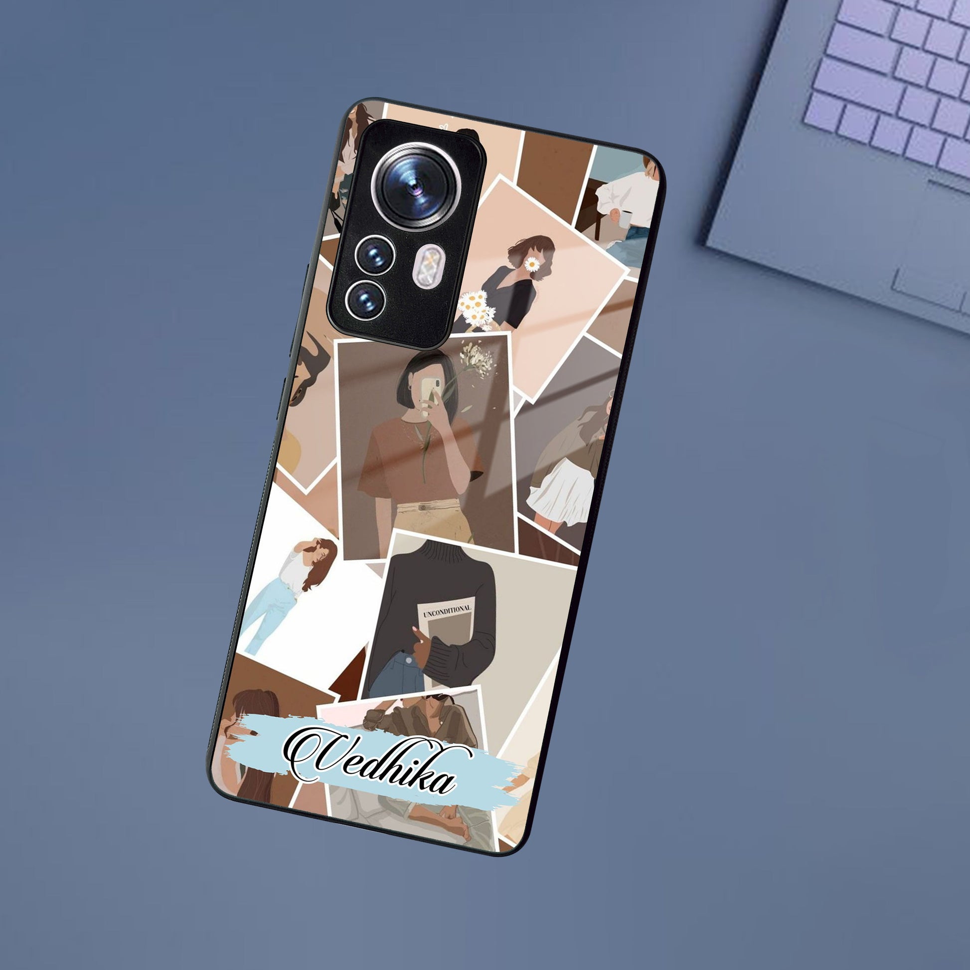 Selfie Girl Collage Glass Case Cover For Redmi/Xiaomi ShopOnCliQ