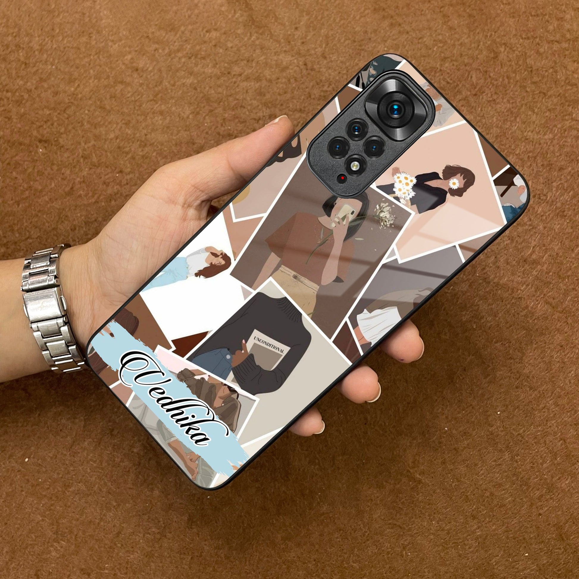 Selfie Girl Collage Glass Case Cover For Redmi/Xiaomi ShopOnCliQ