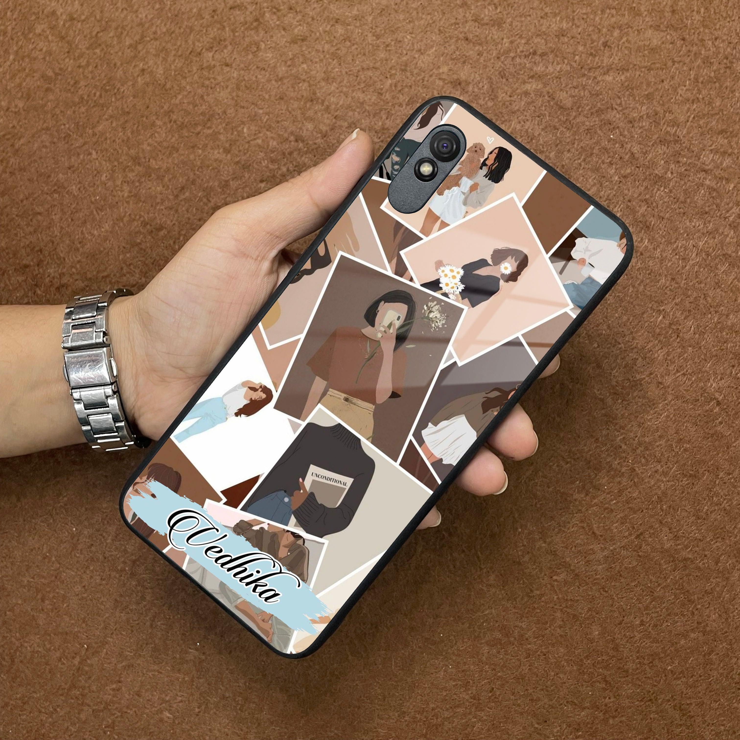 Selfie Girl Collage Glass Case Cover For Redmi/Xiaomi - ShopOnCliQ