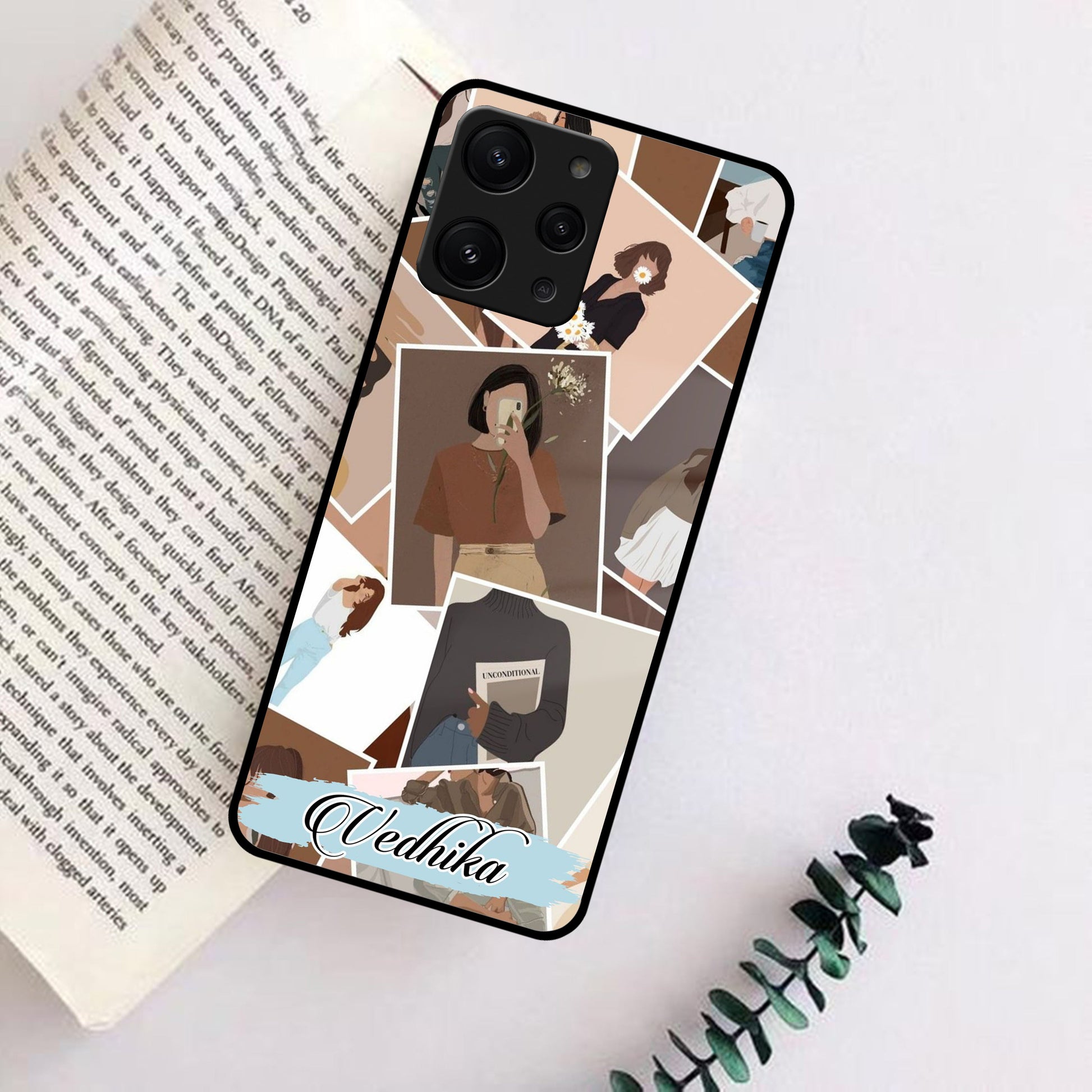 Selfie Girl Collage Glass Case Cover For Redmi/Xiaomi ShopOnCliQ