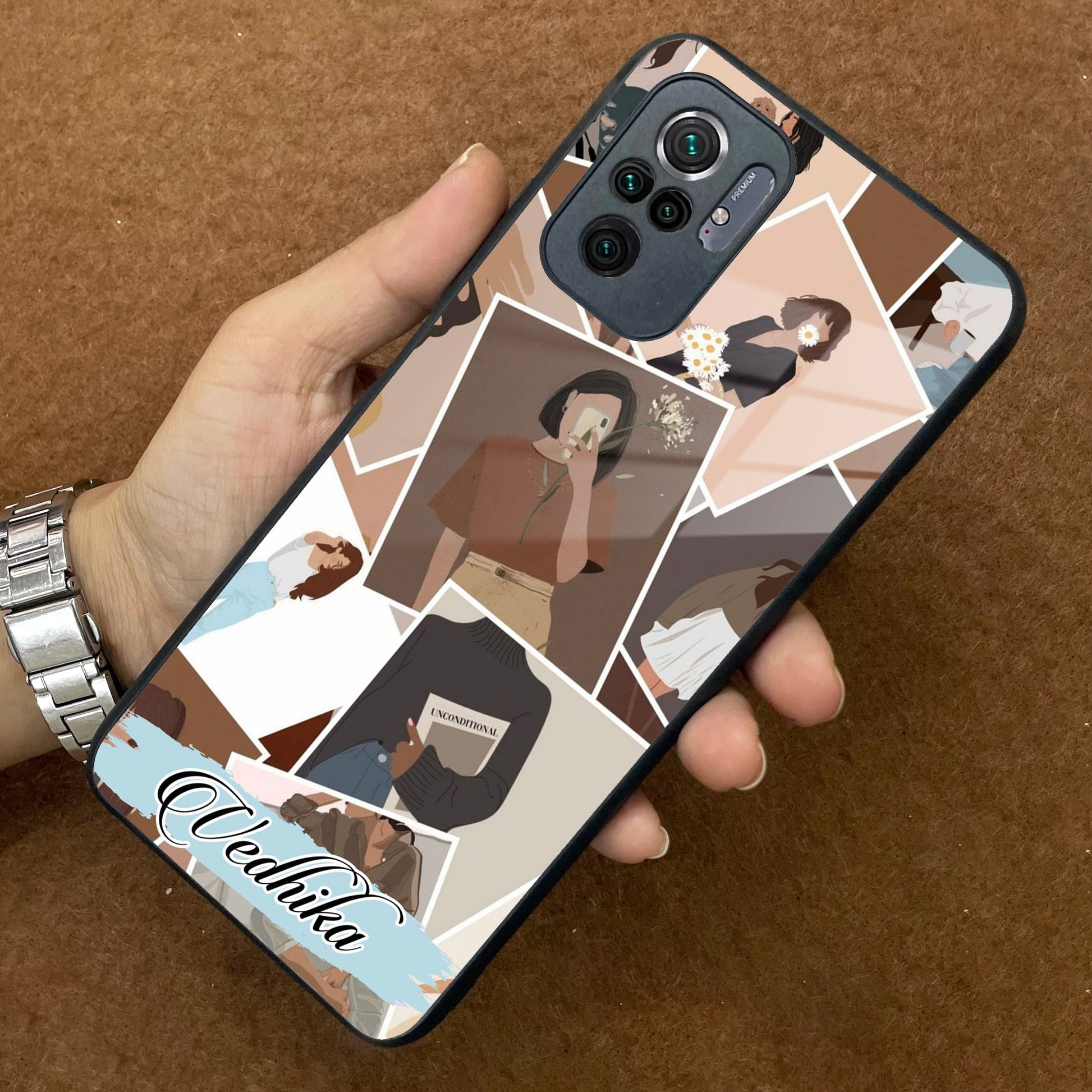 Selfie Girl Collage Glass Case Cover For Redmi/Xiaomi ShopOnCliQ