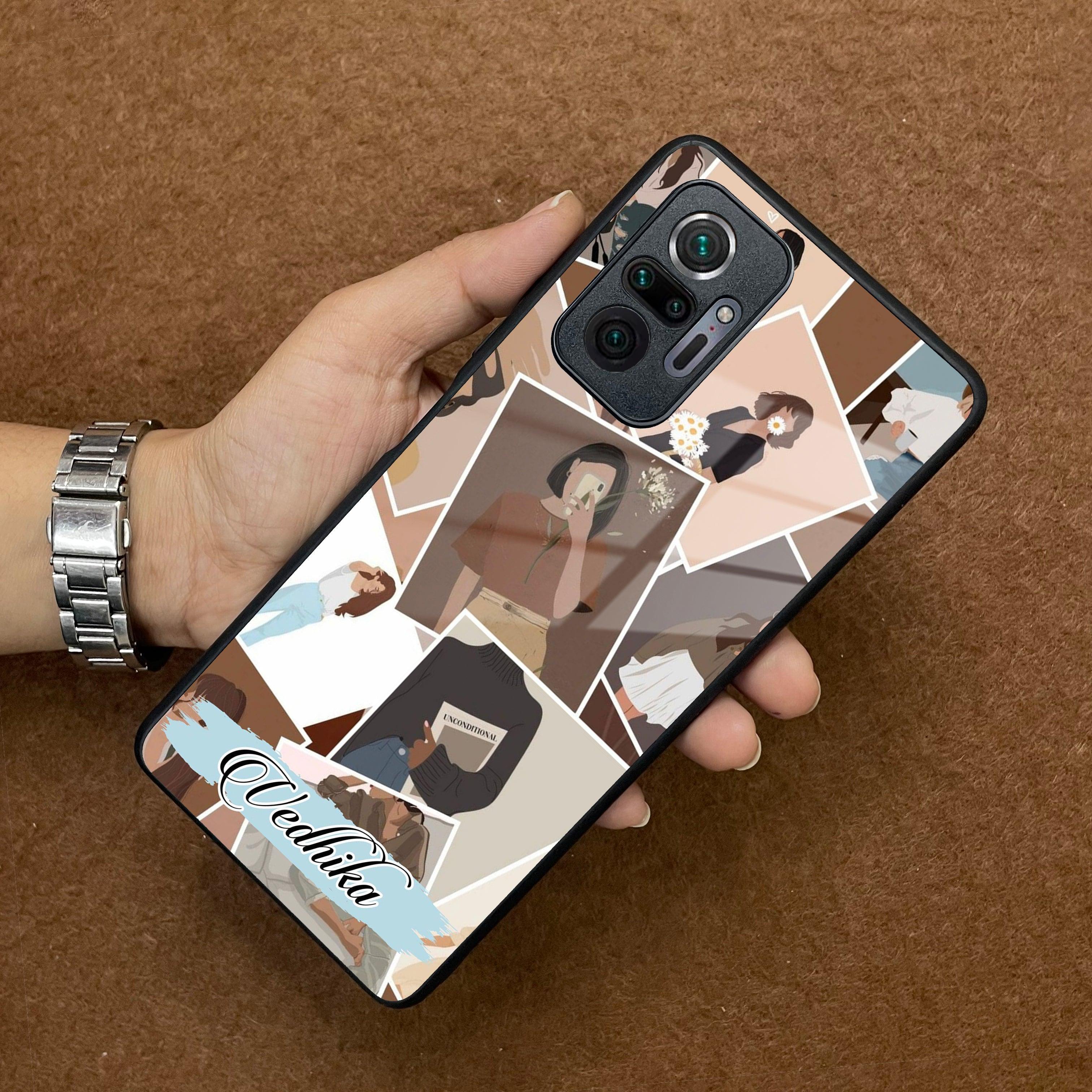 Selfie Girl Collage Glass Case Cover For Redmi/Xiaomi - ShopOnCliQ