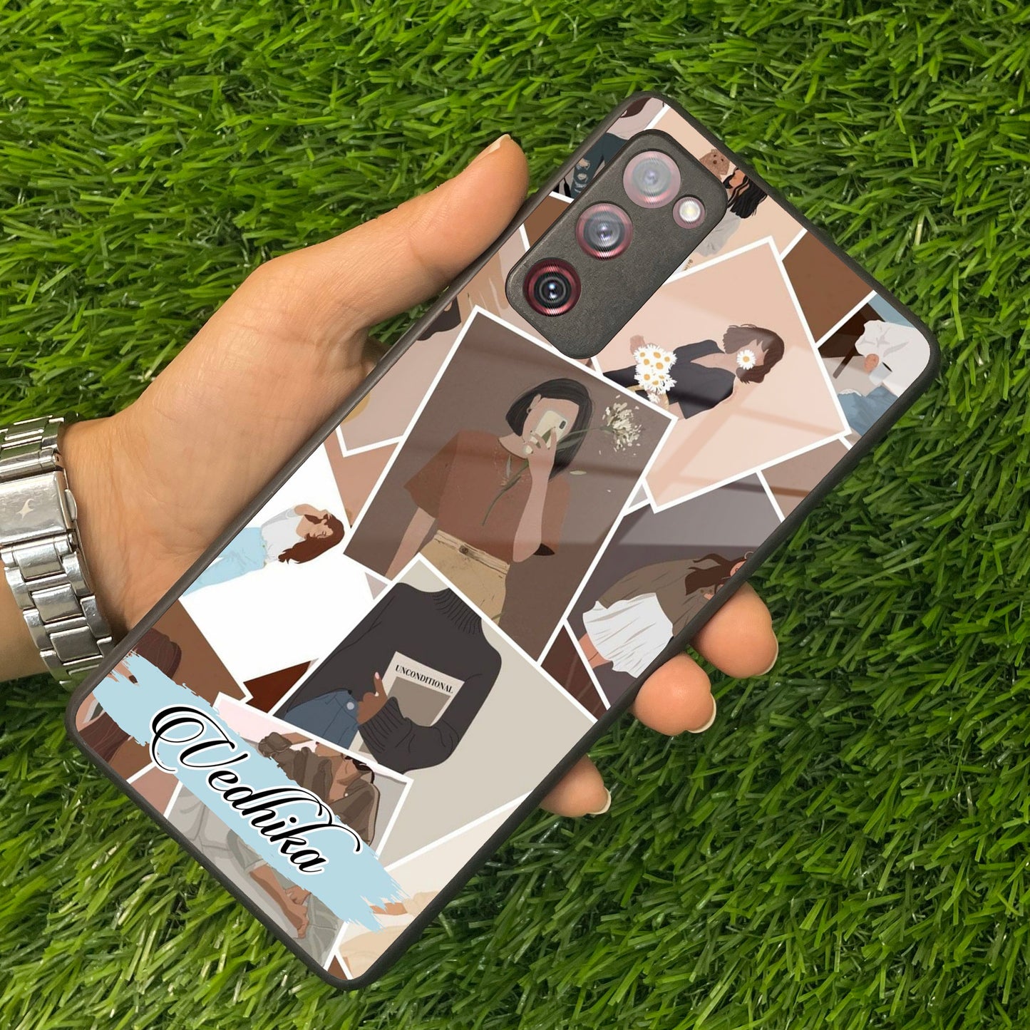 Selfie Girl Collage Glass Case Cover For Samsung ShopOnCliQ