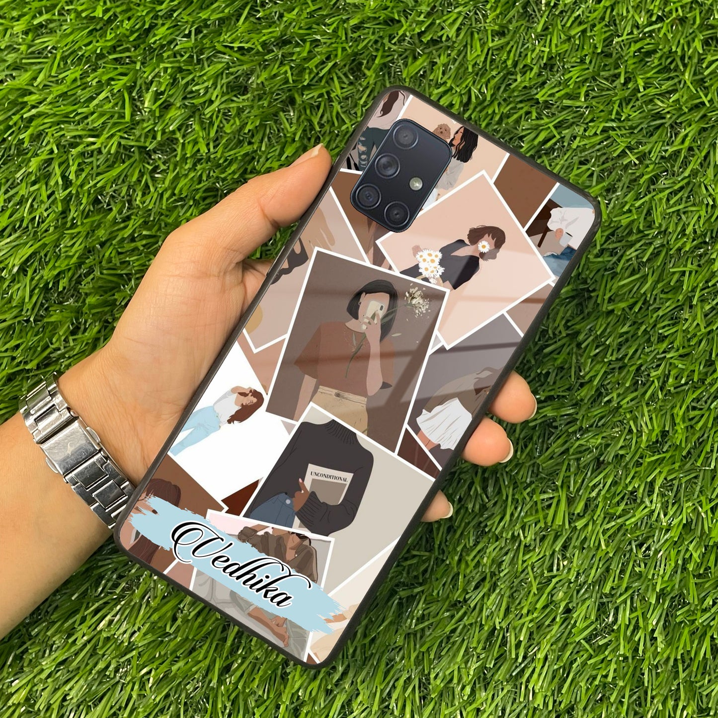 Selfie Girl Collage Glass Case Cover For Samsung ShopOnCliQ