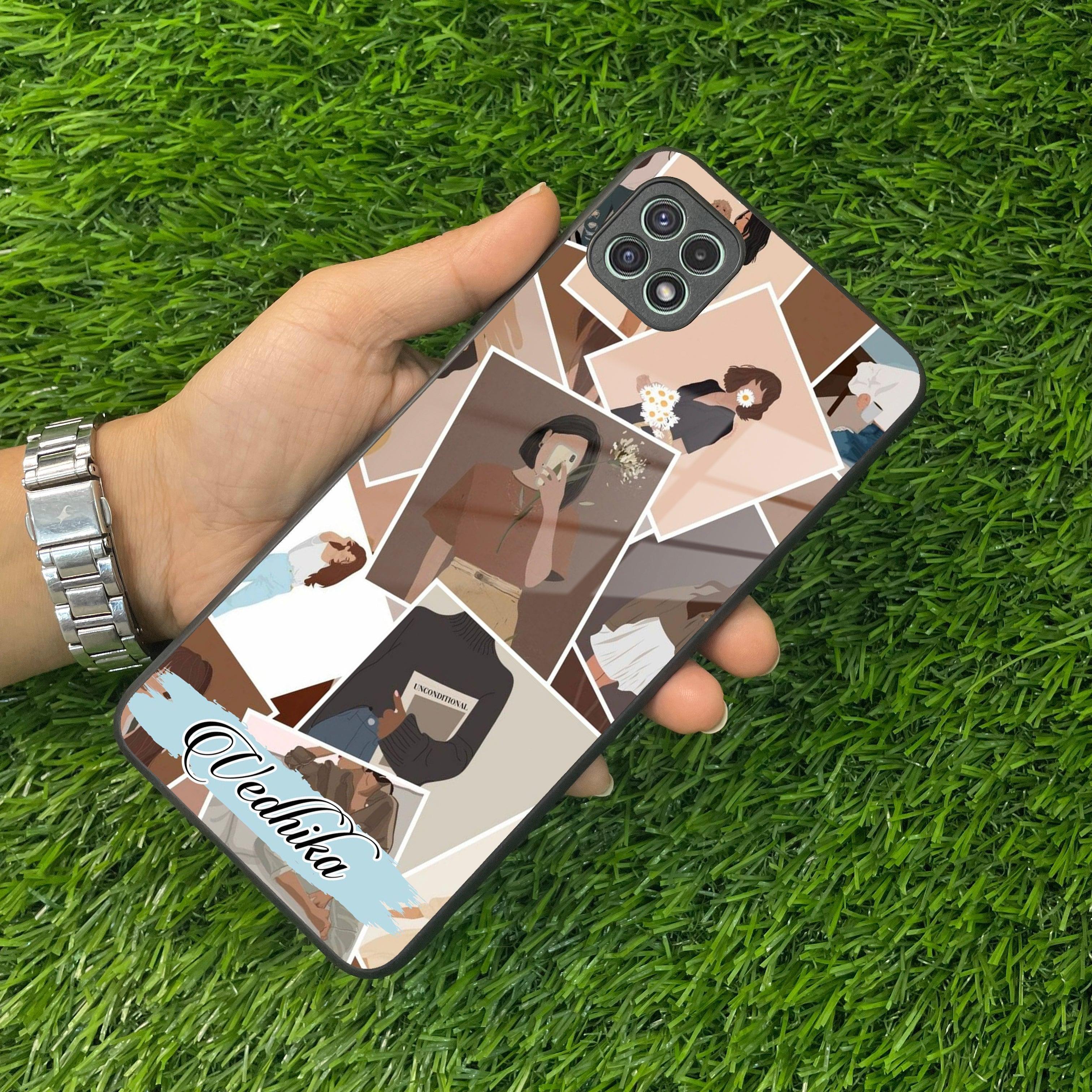 Selfie Girl Collage Glass Case Cover For Samsung - ShopOnCliQ