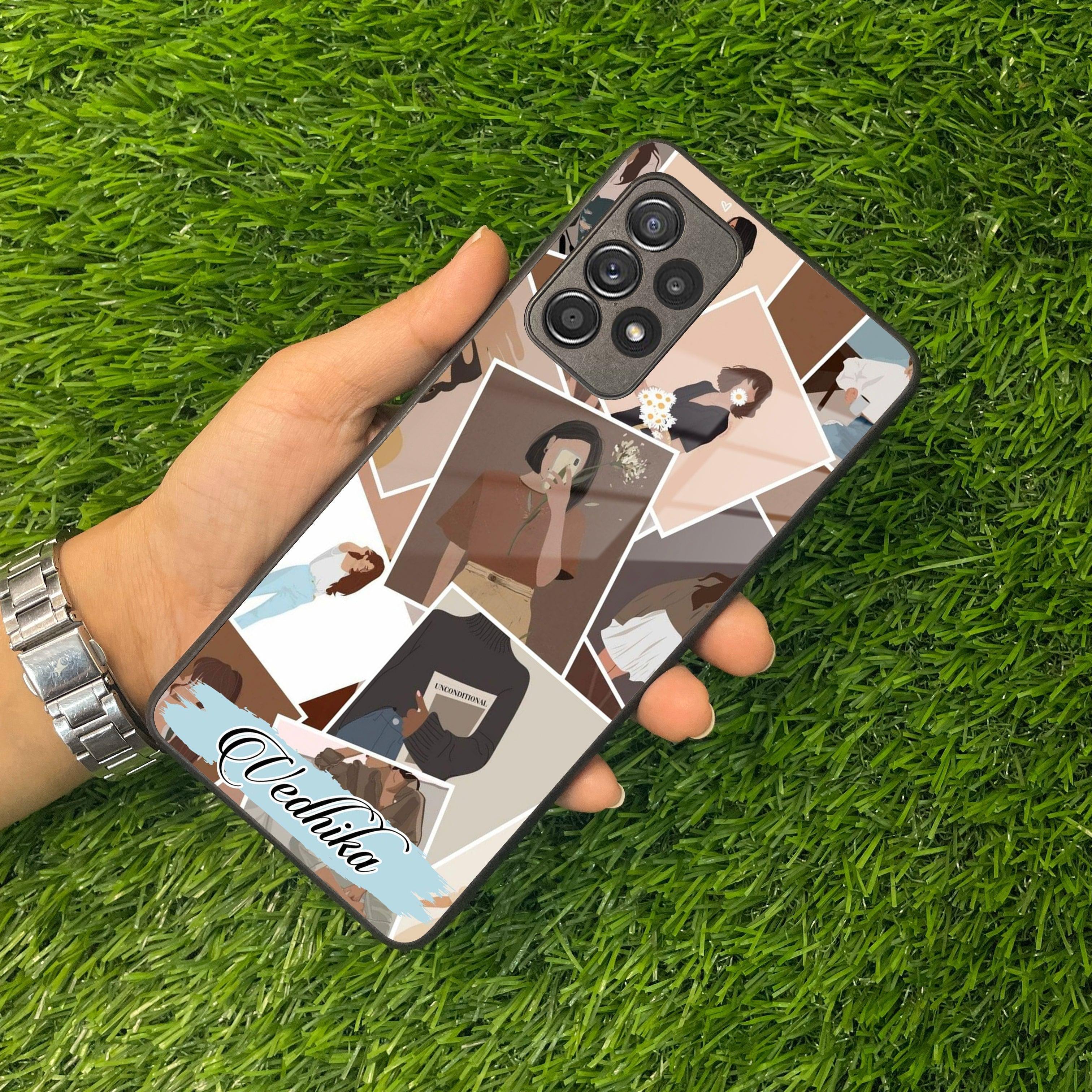 Selfie Girl Collage Glass Case Cover For Samsung - ShopOnCliQ