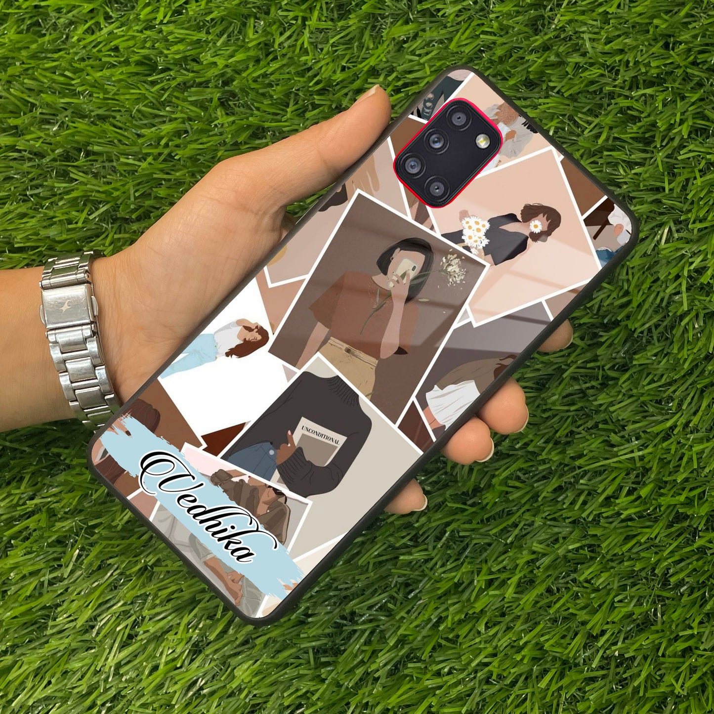 Selfie Girl Collage Glass Case Cover For Samsung ShopOnCliQ