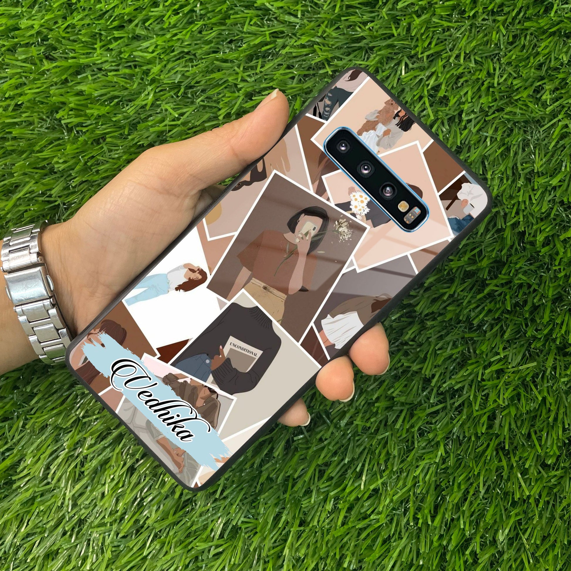 Selfie Girl Collage Glass Case Cover For Samsung ShopOnCliQ