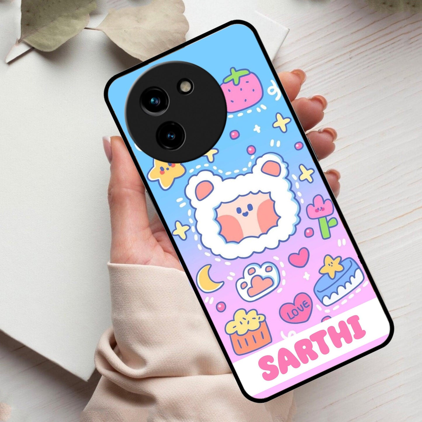 Sheep Glossy Metal Case Cover For Vivo