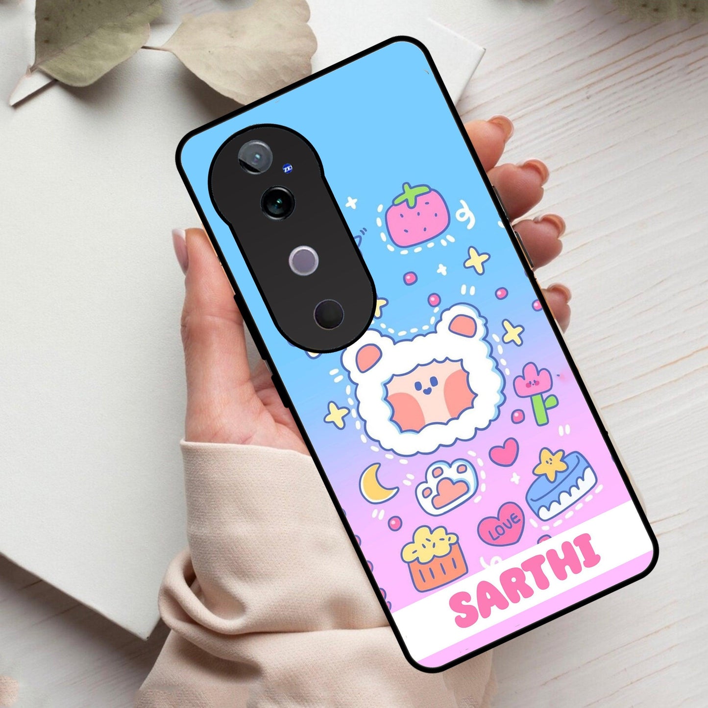 Sheep Glossy Metal Case Cover For Vivo