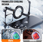 Slim Aluminum Metal Bumper Case with Magnetic Kickstand | Borderless Frameless Design | Z-Shape Shockproof Stand Cover