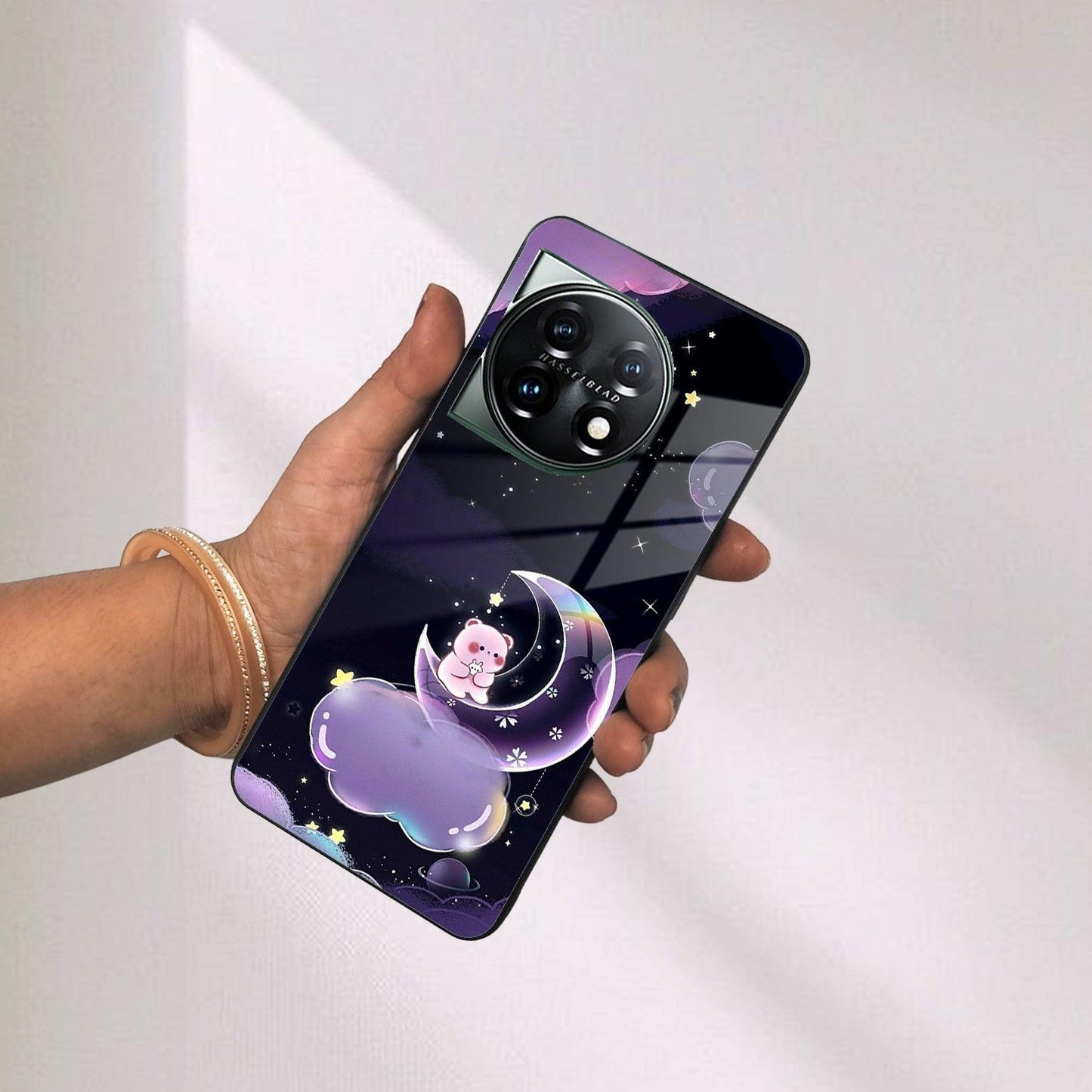 Sky Panda Design Glass Phone Case Cover For OnePlus