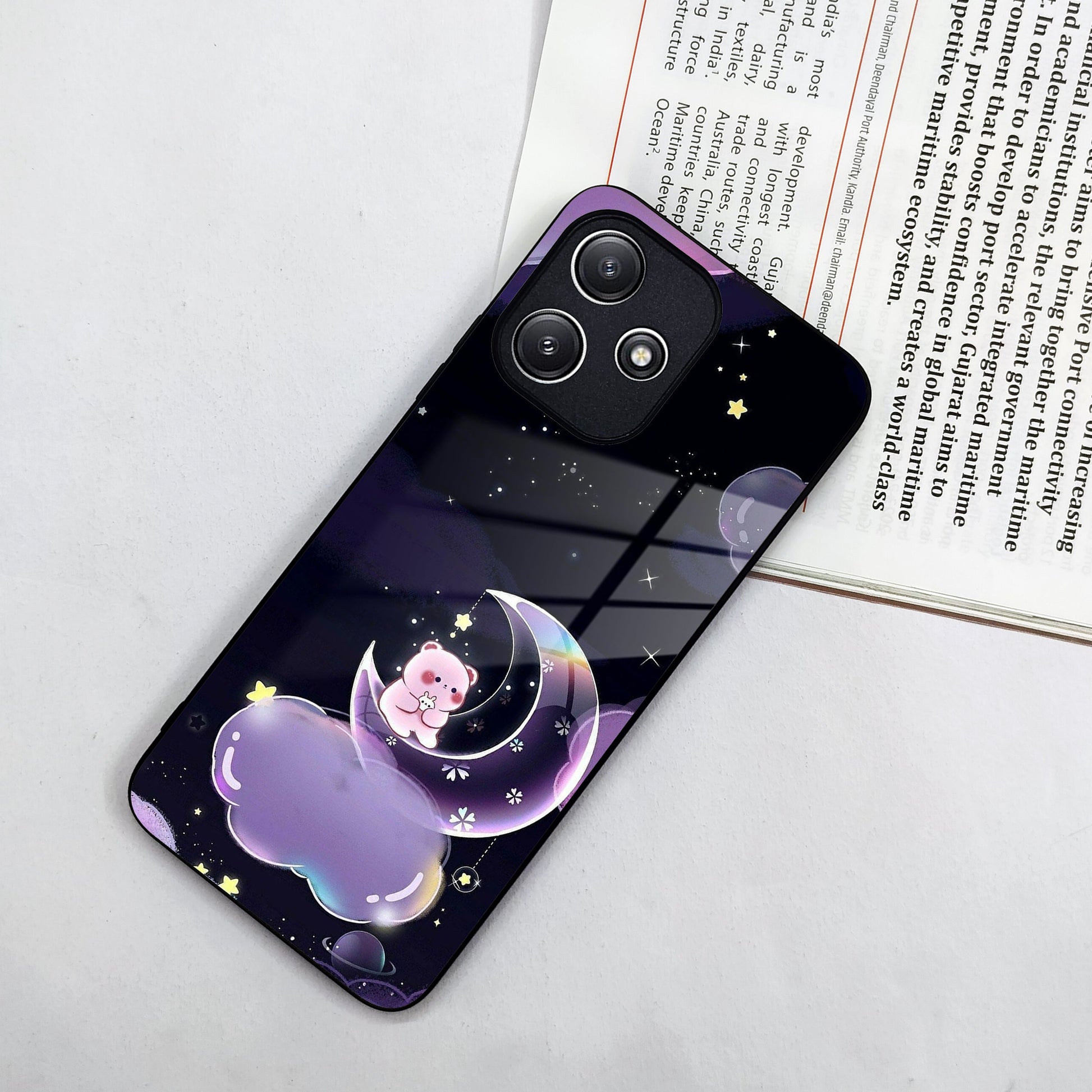 Sky Panda Design Glass Phone Case Cover For POCO ShopOnCliQ